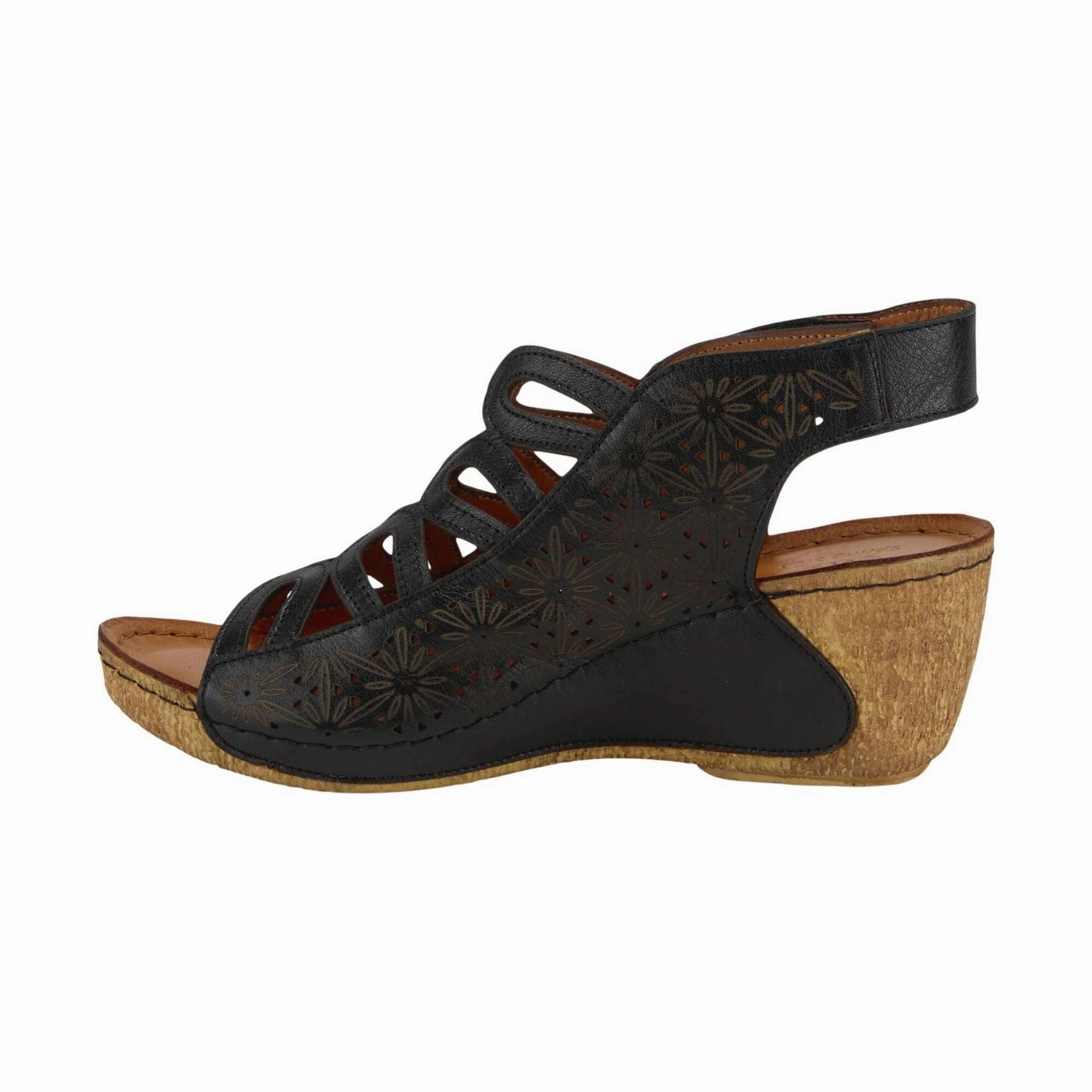 Spring Step Women's Inocencia Sandals - Black Trendy Summer Shoes