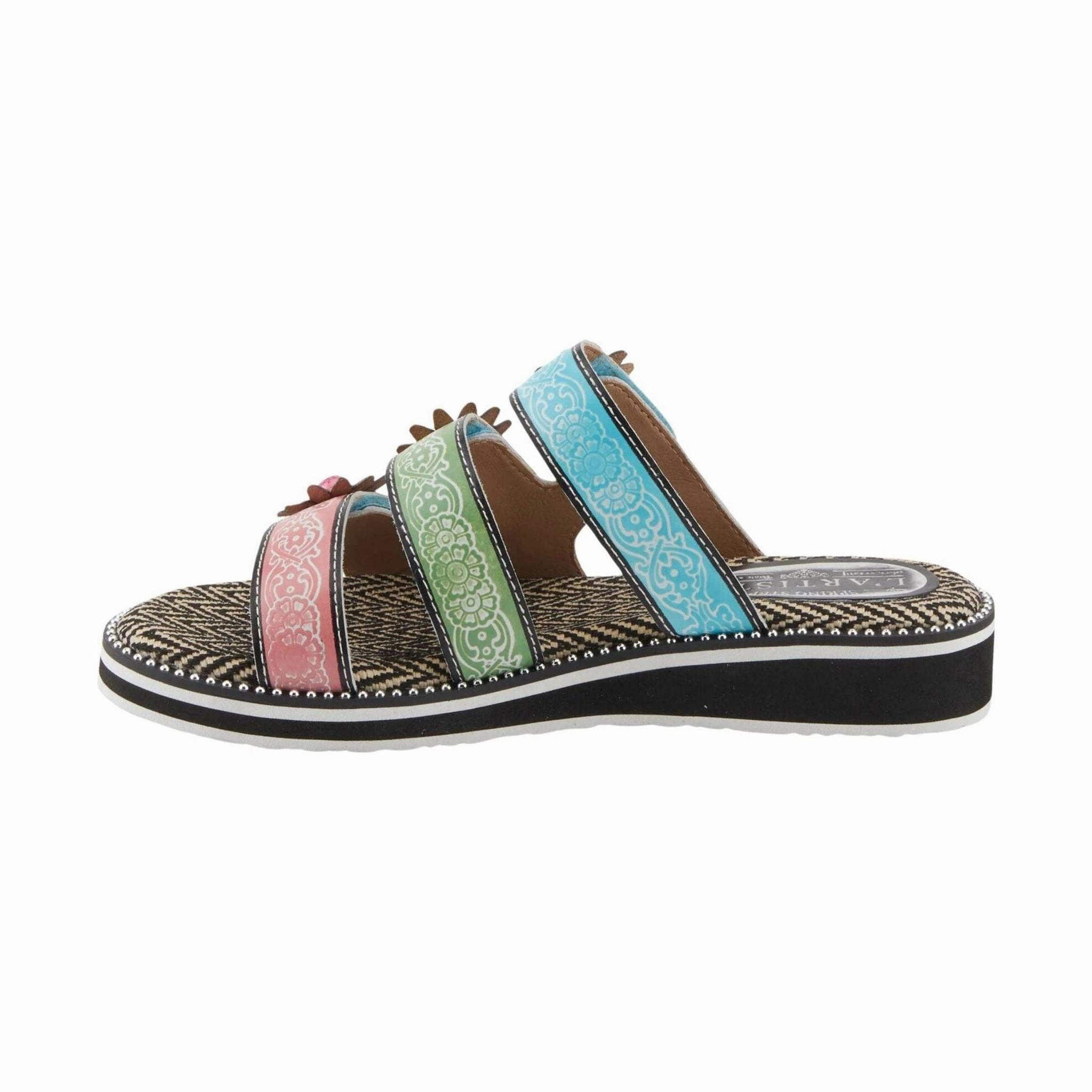 All weather Spring Step Women's L'artiste Maryse Sandals - White Multi