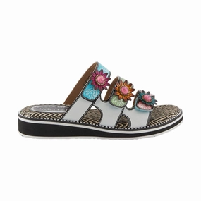 Spring Step Women's L'artiste Maryse Sandals - White Multi Light Travel Sandals Work Light