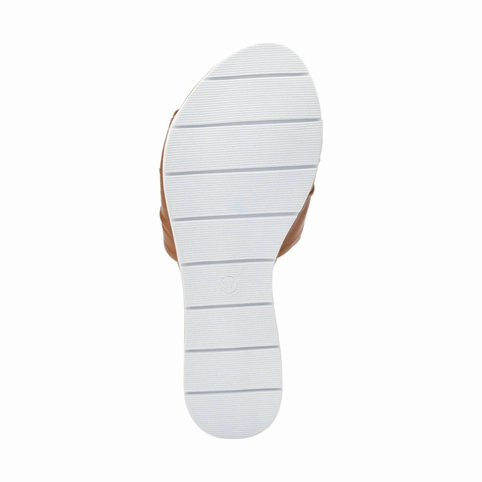 Spring Step Women's Lavona Slide Sandals - Camel Non Slip Tread Geometry Supportive Walk