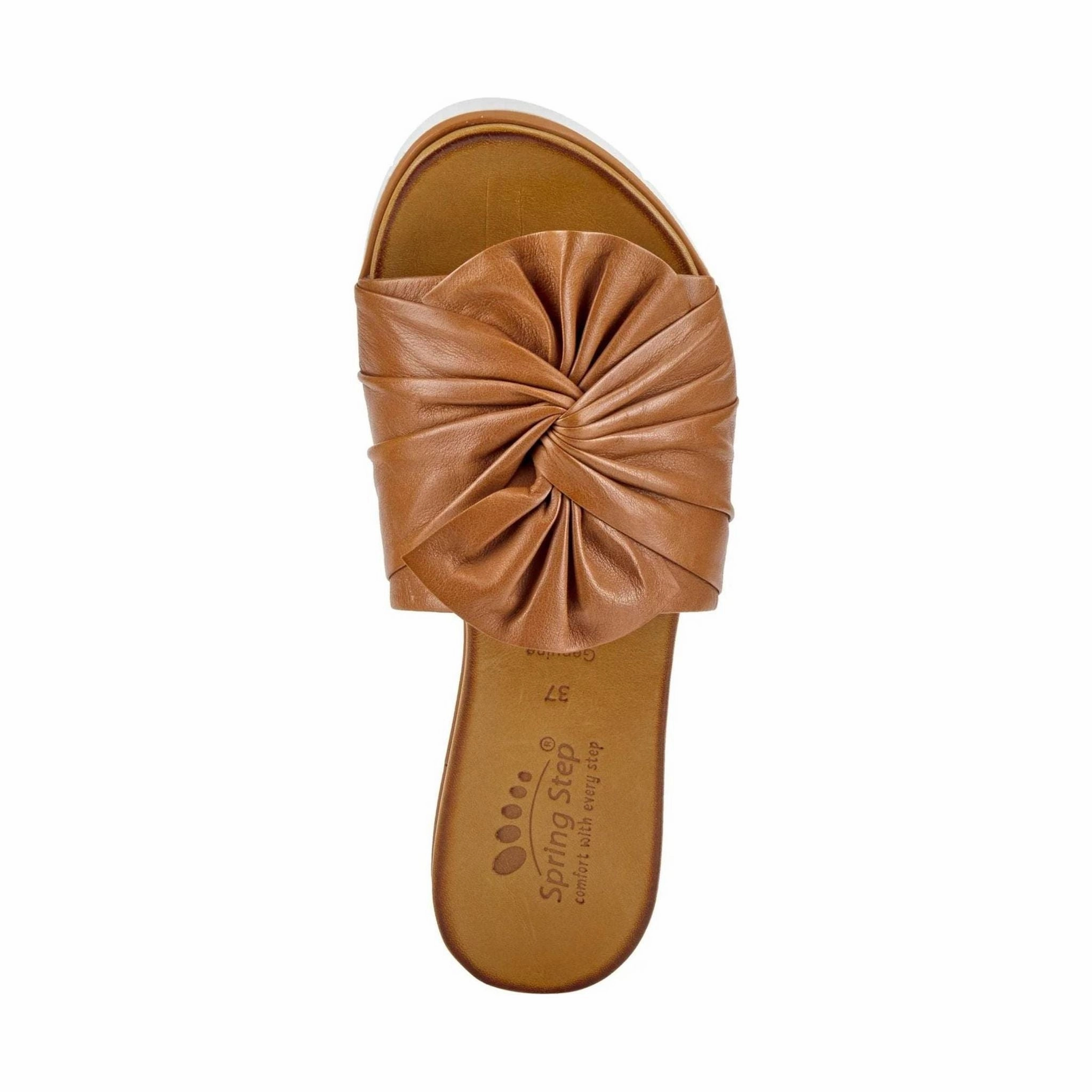 Padded Heel Spring Step Women's Lavona Slide Sandals - Camel