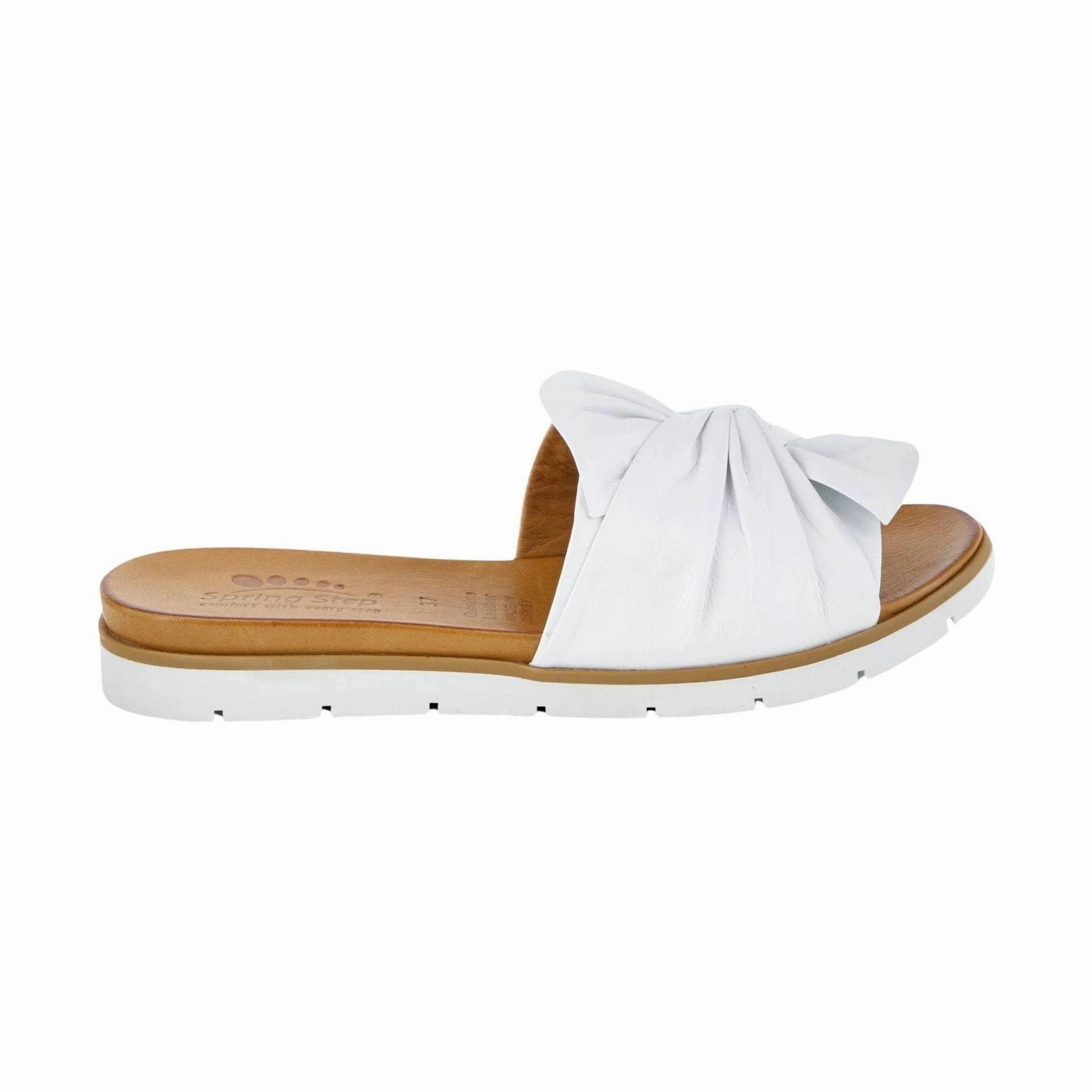 Sport Ease Chic Practical Spring Step Women's Lavona Slide Sandals - White