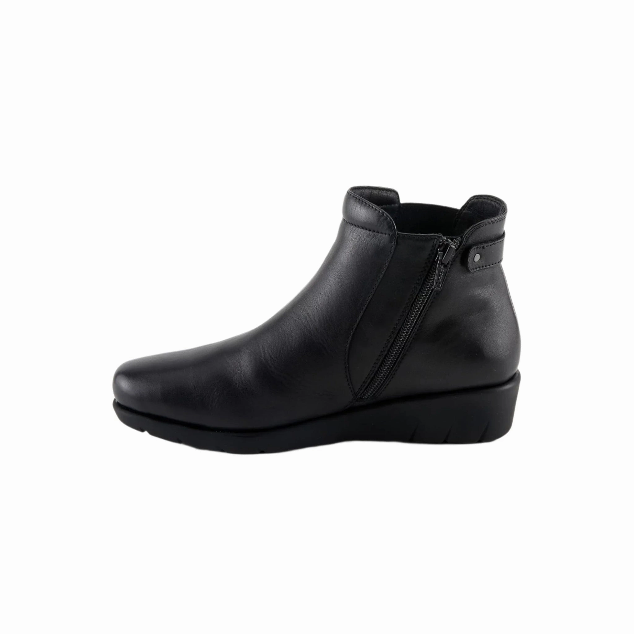 Spring Step Women's Leather Wedge Apso Boots - Black NYC Street Practical