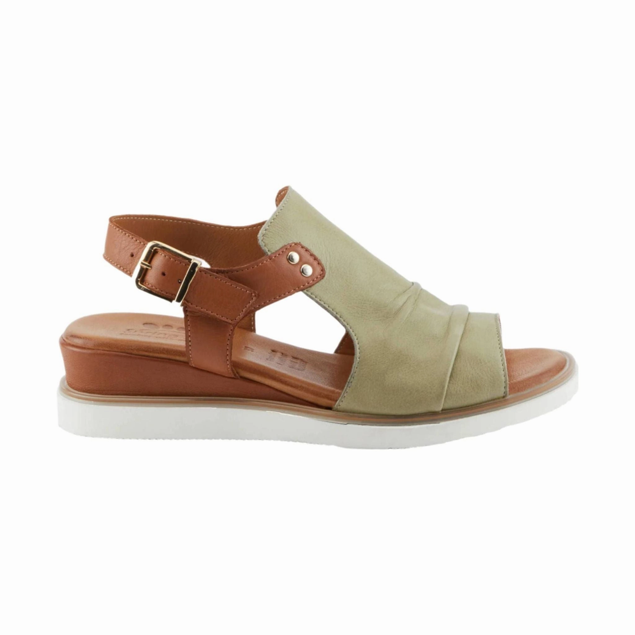 Flexible Flats Comfy Wear Spring Step Women's Locals Sandals - Olive Multi