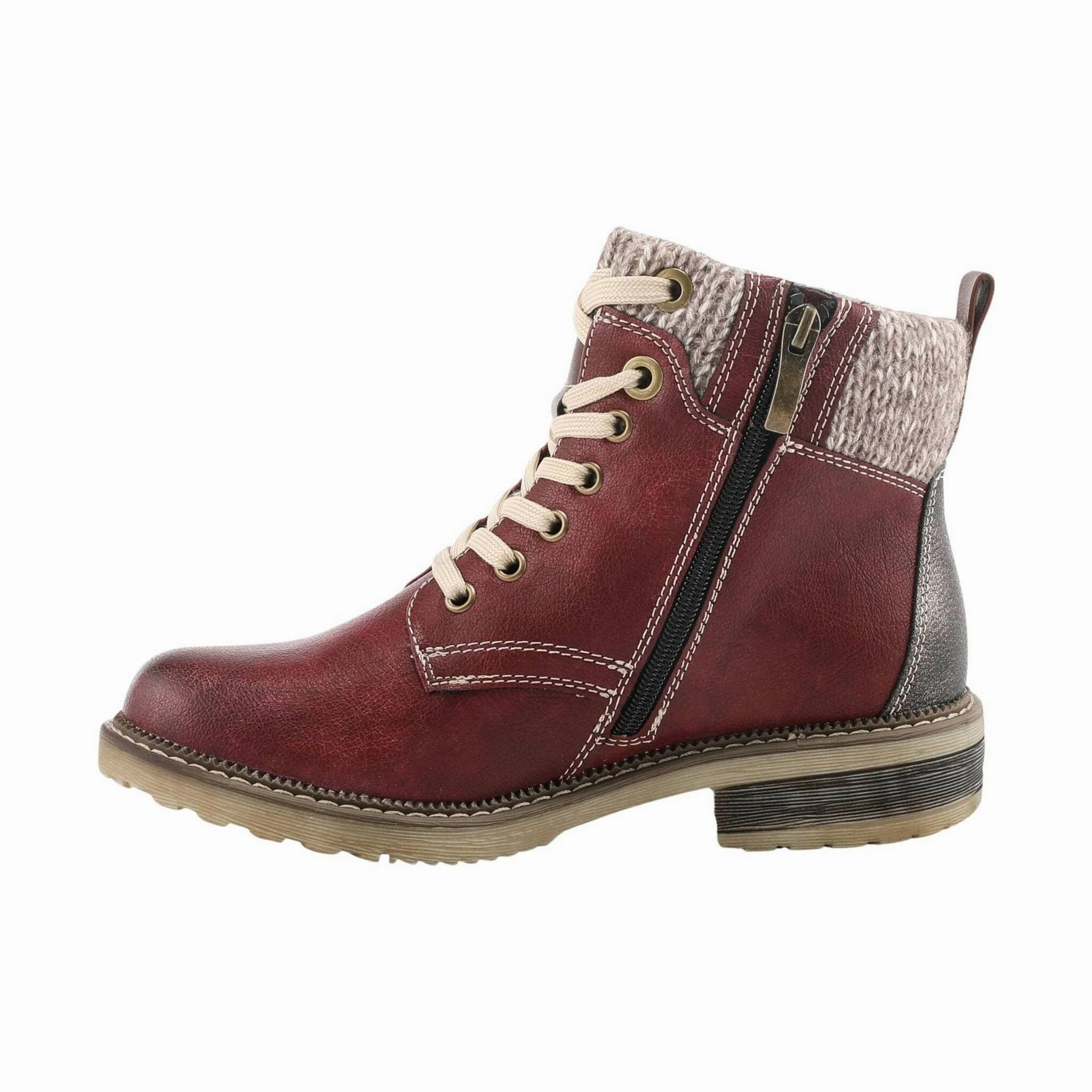 Spring Step Women's Relife Khazera Boots - Bordeaux Leather SlipResistant