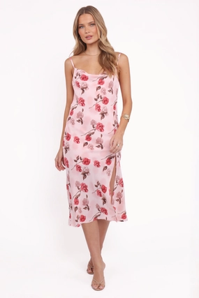 Yelena Dress - Pink Floral Elegant Layer