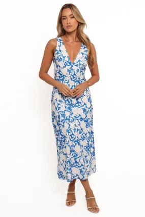 Caia Maxi Dress - Blue Floral Perfect Length