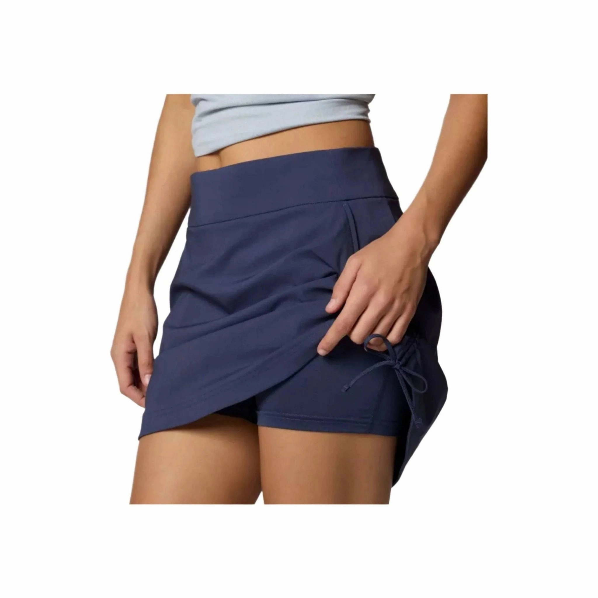 Columbia Women's All Seasons Ruched Skort - Nocturnal Inverted Pleats