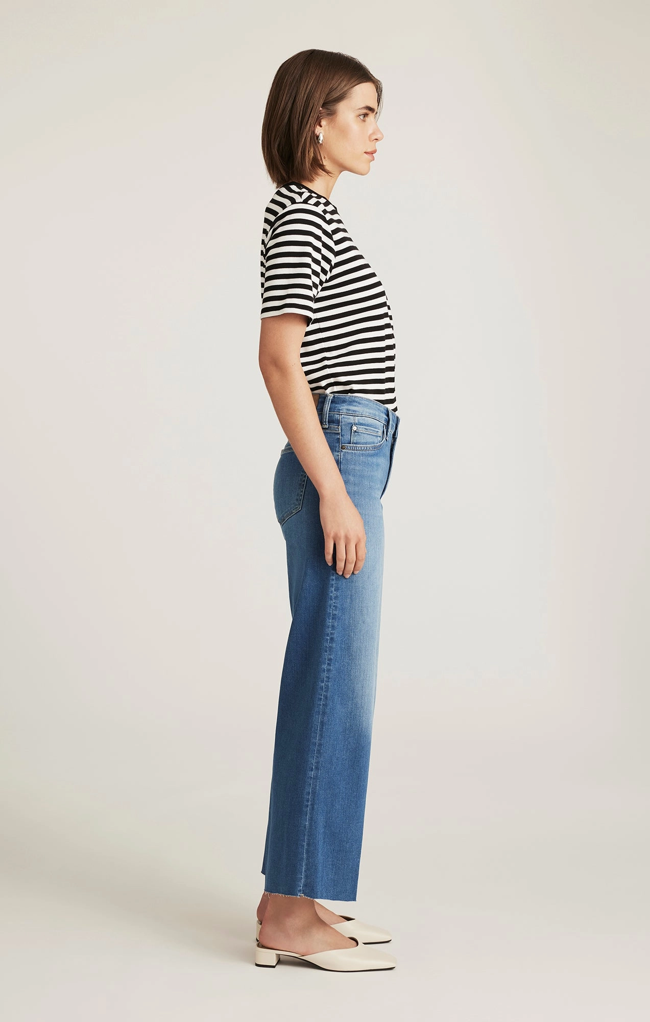 Breathable fabric PALOMA WIDE LEG IN LIGHT BRUSHED FEATHER LUXE