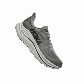 HOKA Men's Clifton 10 Running Shoes - Galactic Grey / Asteroid Heel Fit