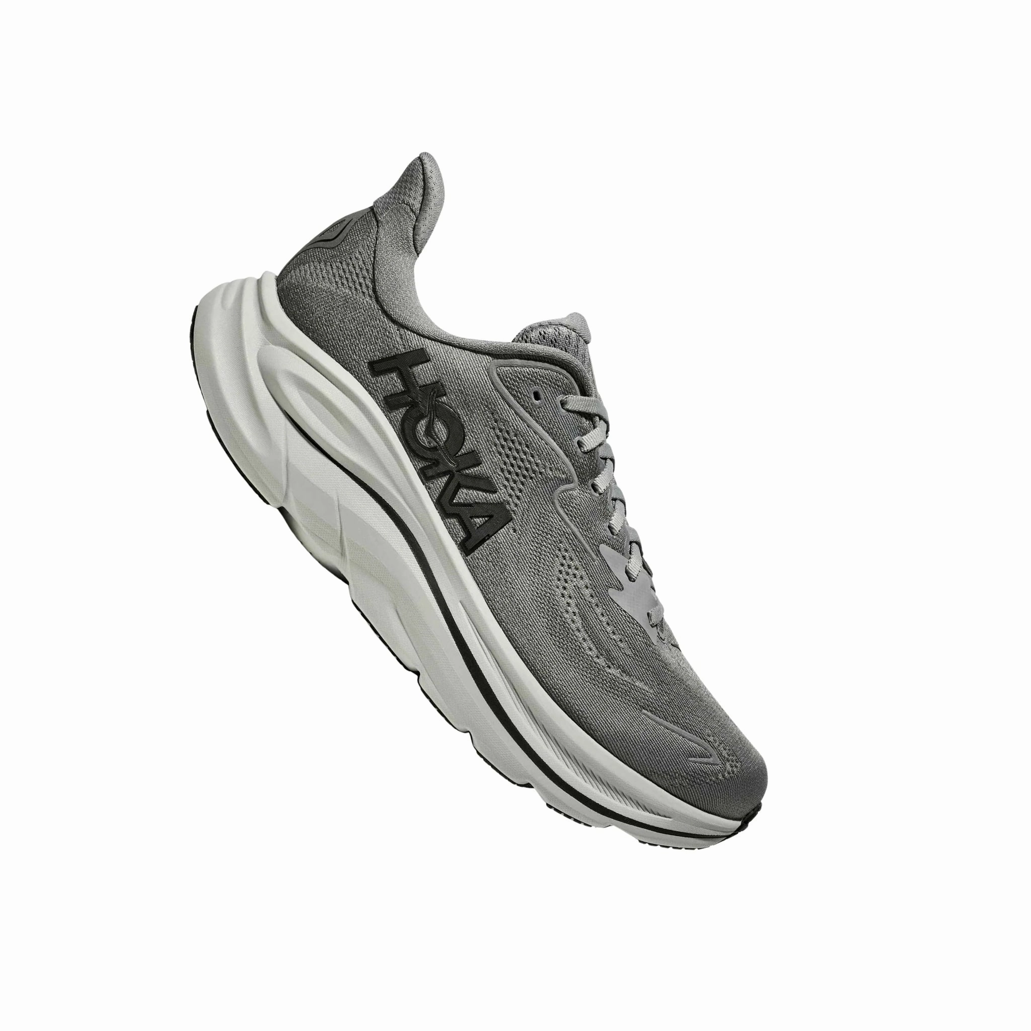 HOKA Men's Clifton 10 Running Shoes - Galactic Grey / Asteroid Heel Fit