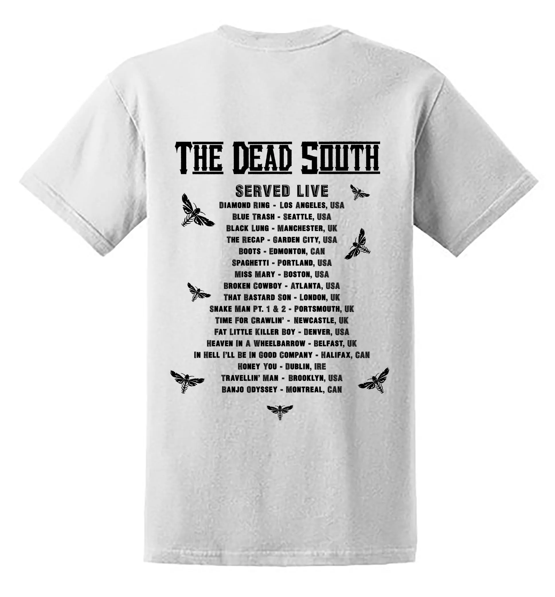 Roomy Waistband Essential Fit Served Live T-Shirt - White