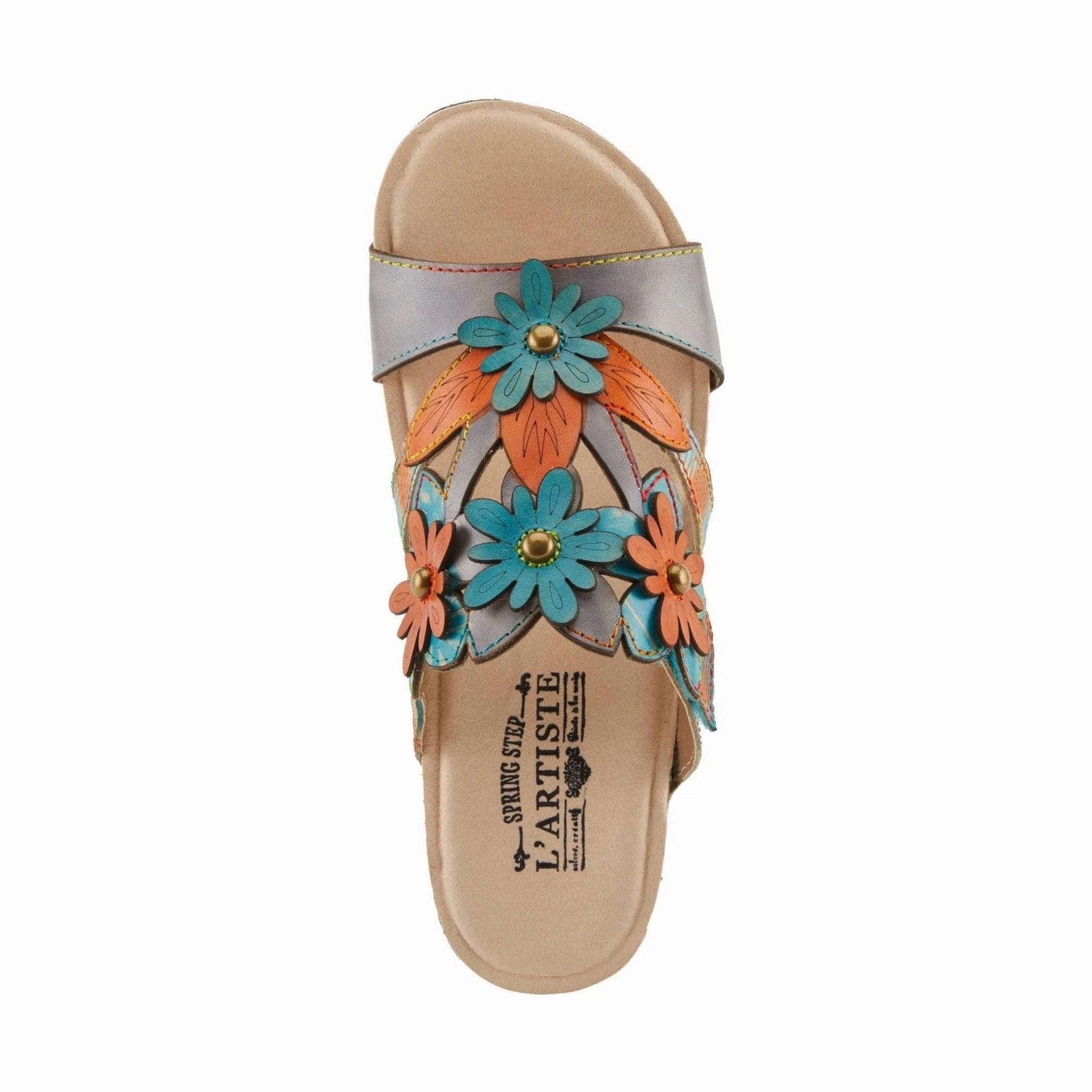 Leather Spring Step L'artiste Women's Lavonda Sandals - Grey Multi