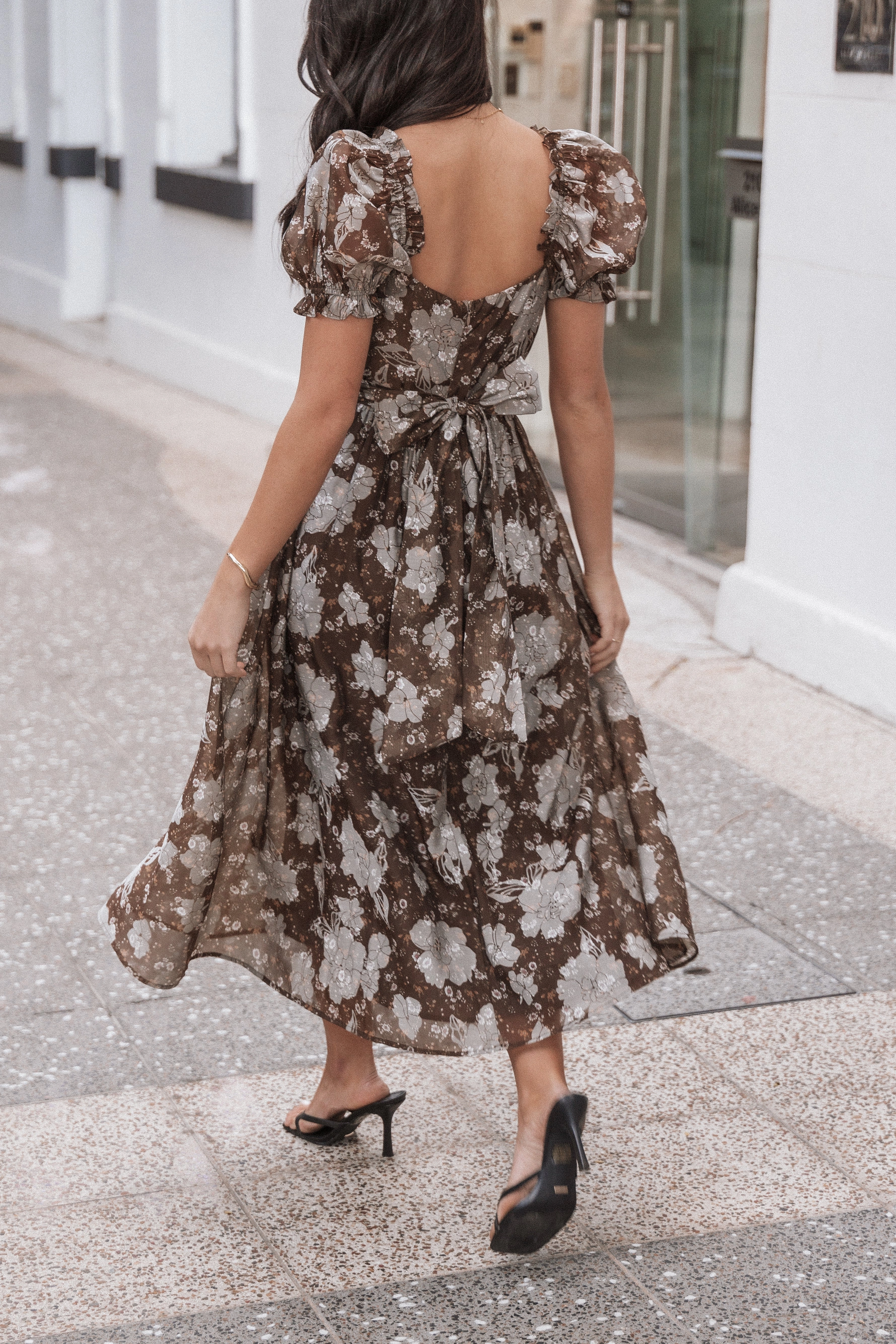 Seasonal Essential Farryn Maxi Dress - Brown/Grey