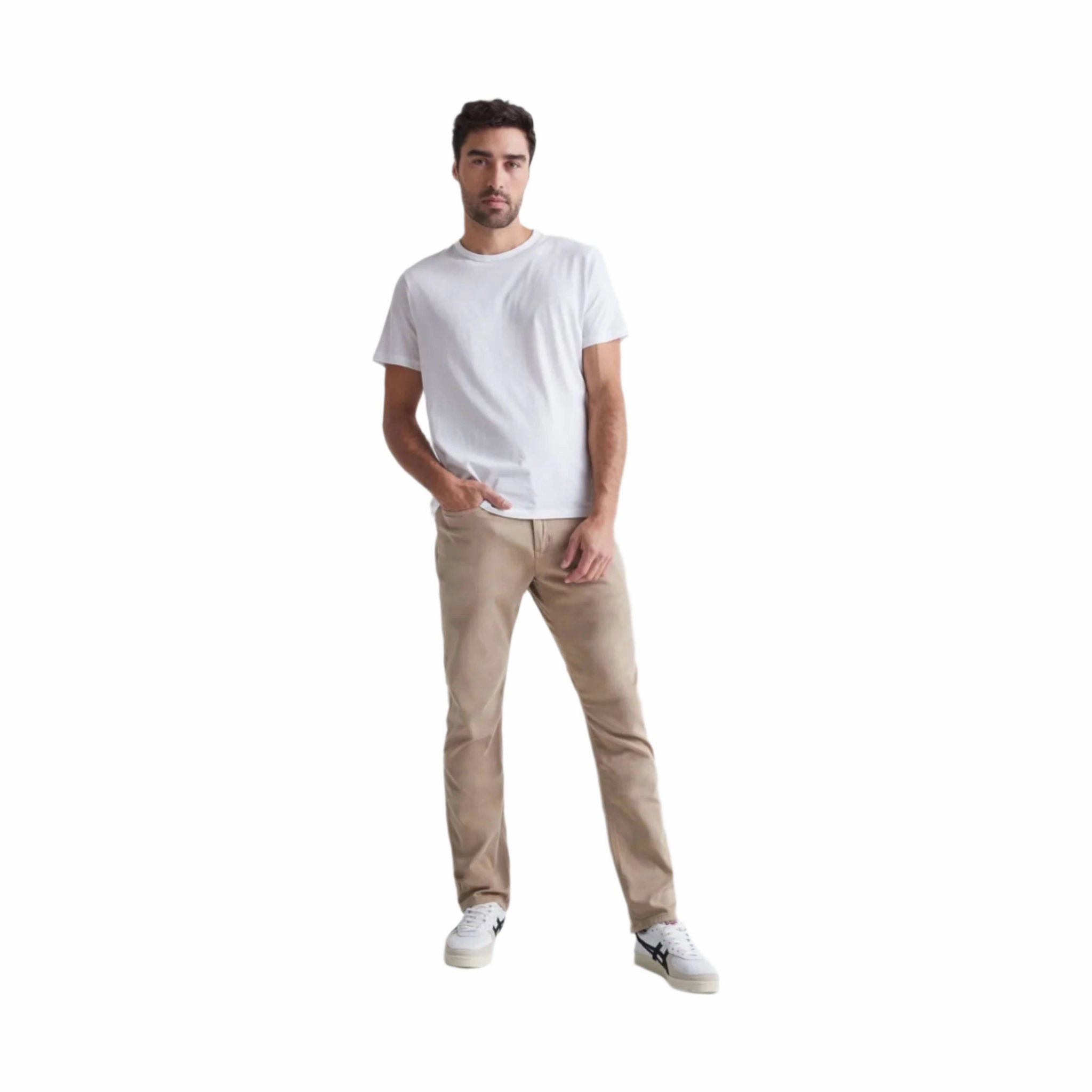 Duer Men's No Sweat Relaxed Taper Pant - Desert Khaki Soft and Light Lounge-friendly