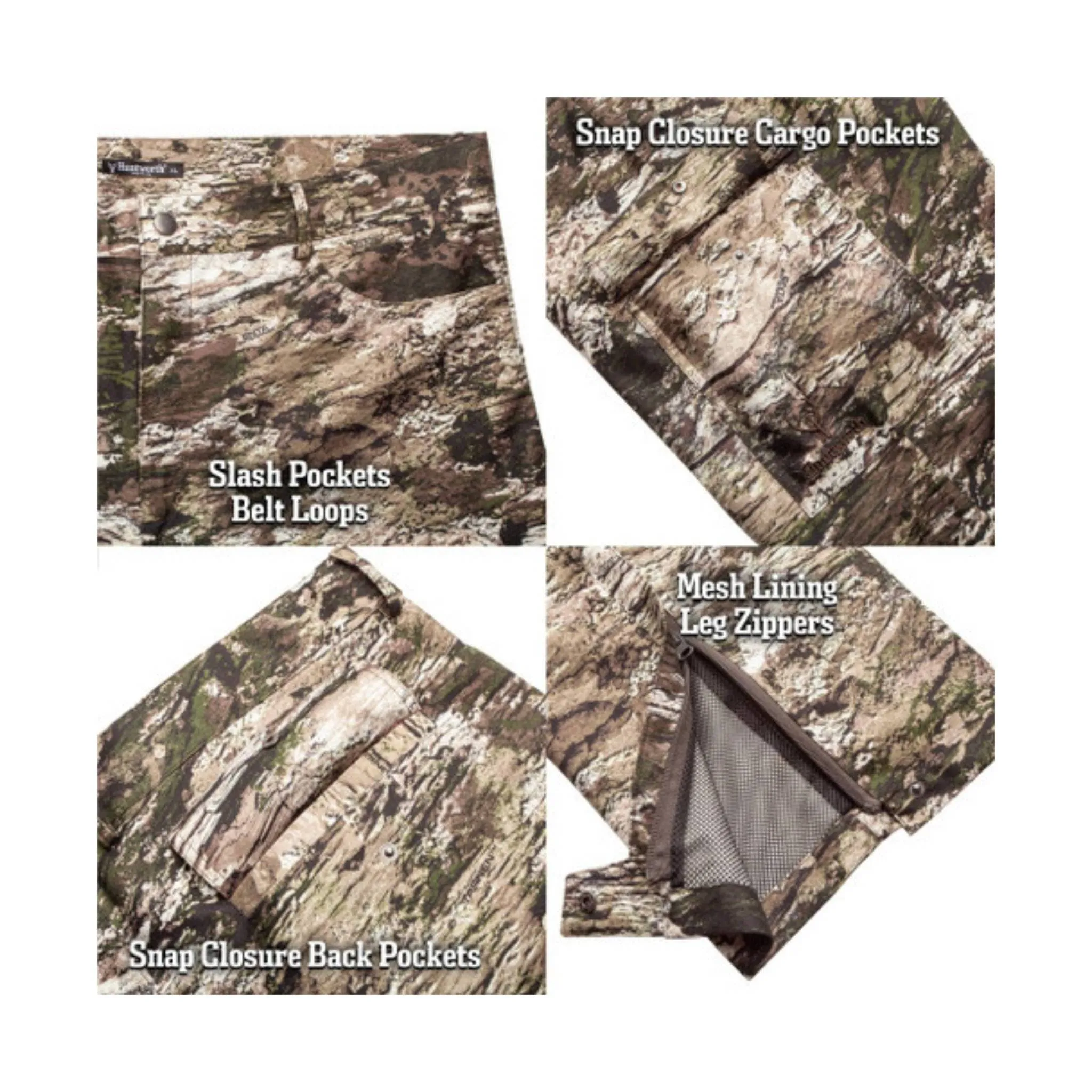 Huntworth Men's Winsted Tricot Rain Pants - Tarnen Everyday Comfort Fit Transitional Look