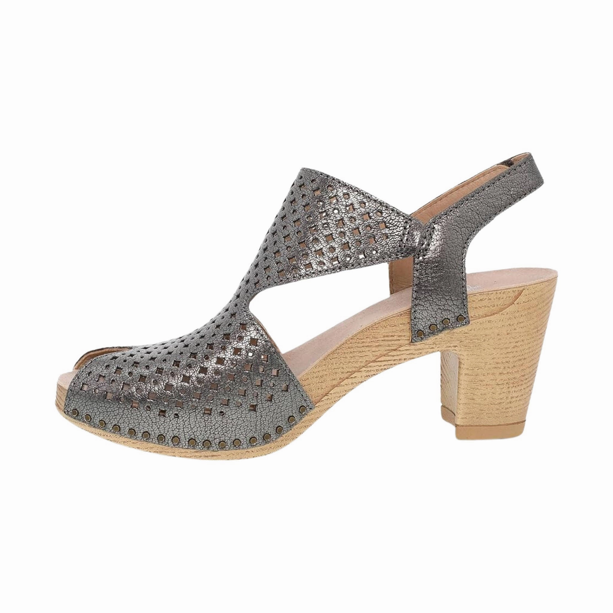 Dansko Women's Teagan Sandal - Gunmetal Air Circulation