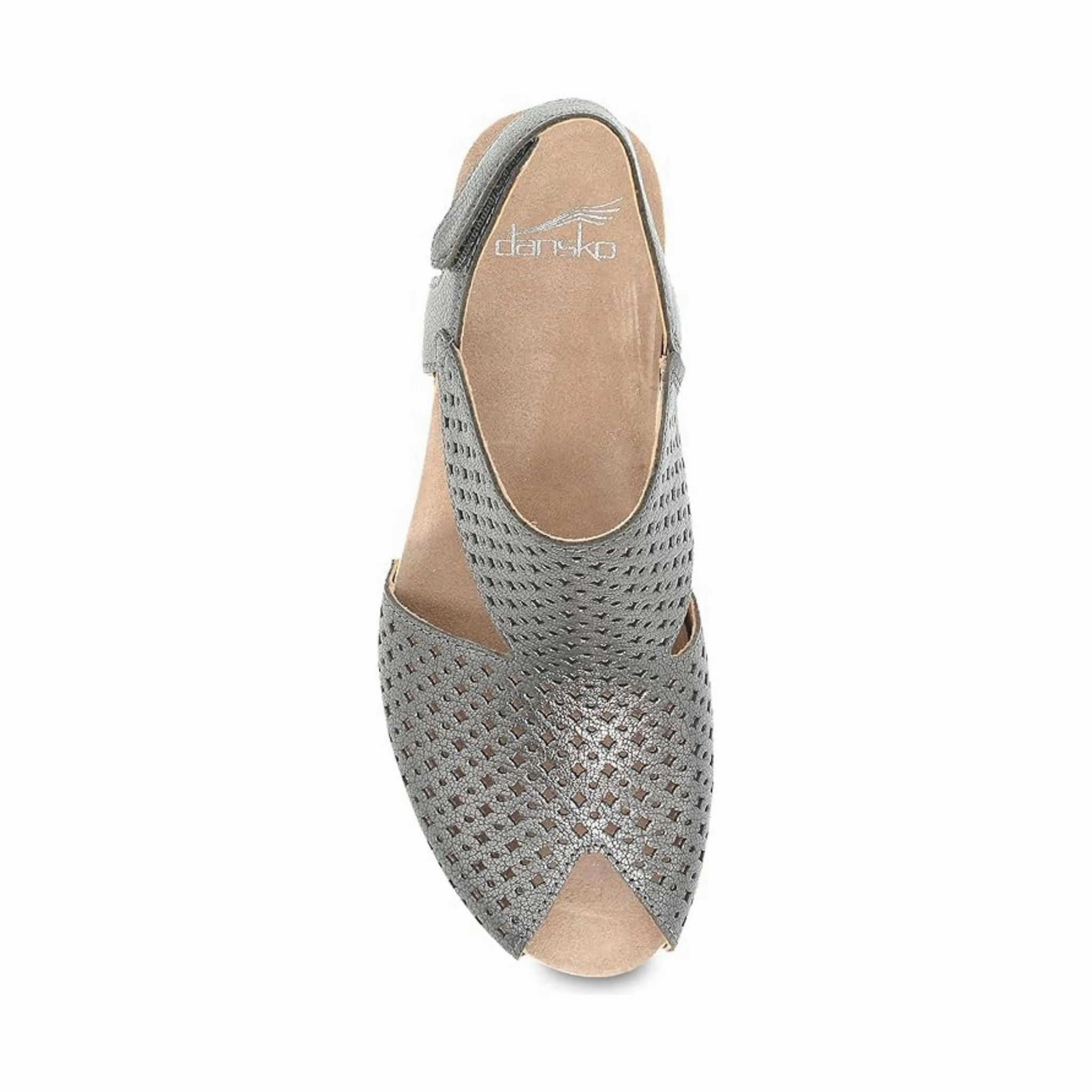 Dansko Women's Teagan Sandal - Gunmetal Heel Ease Daily Mobility