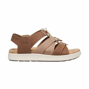 KEEN Women's Elle Mixed Strap Sandal - Toasted Coconut/Birch Foot Care