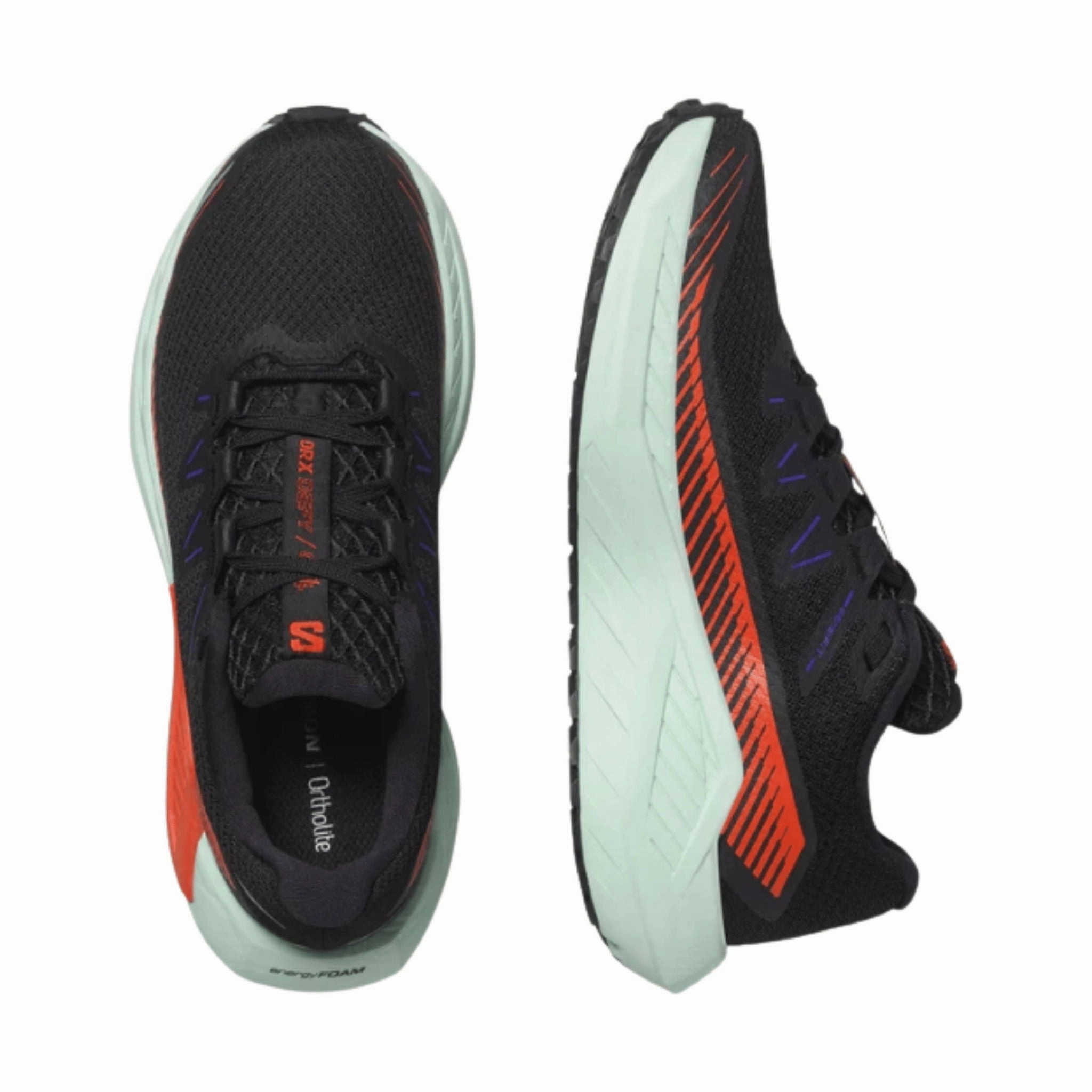 Salomon Women's DRX Defy Gravel Road Running Shoes - Black/Cherry Tomato/ Bay Pure Lines