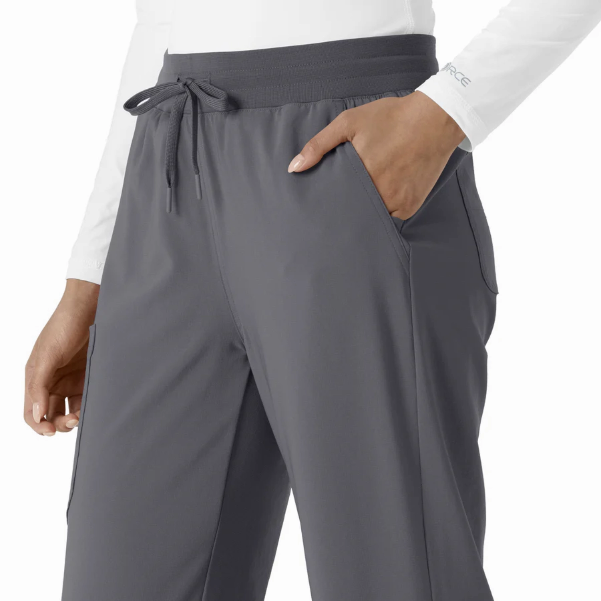 Carhartt Women's Force Cross Flex Boot Cut Scrub Pant - Pewter Low Profile Fasteners