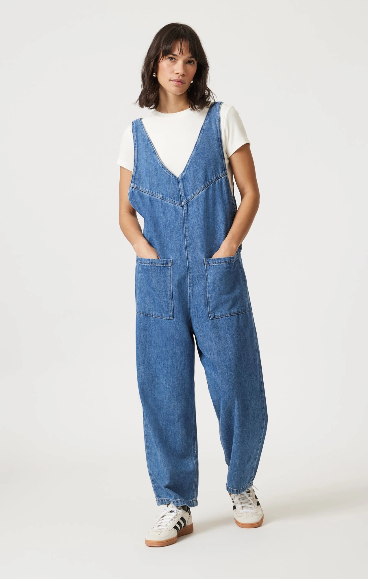 MYRA ROMPER IN MID BLUE WELL BLUE Modern Design Night Out City Walk Minimalist