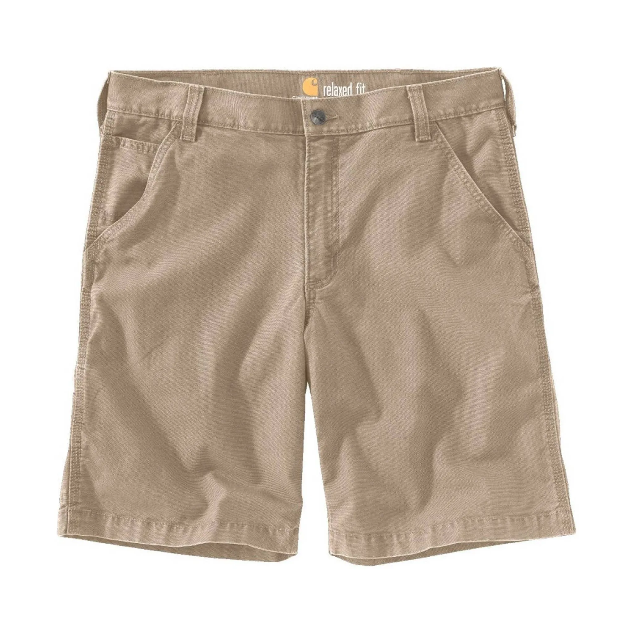 Quick Comfort Fit Carhartt Men's Rugged Flex Rigby Short 10 Inch - Tan