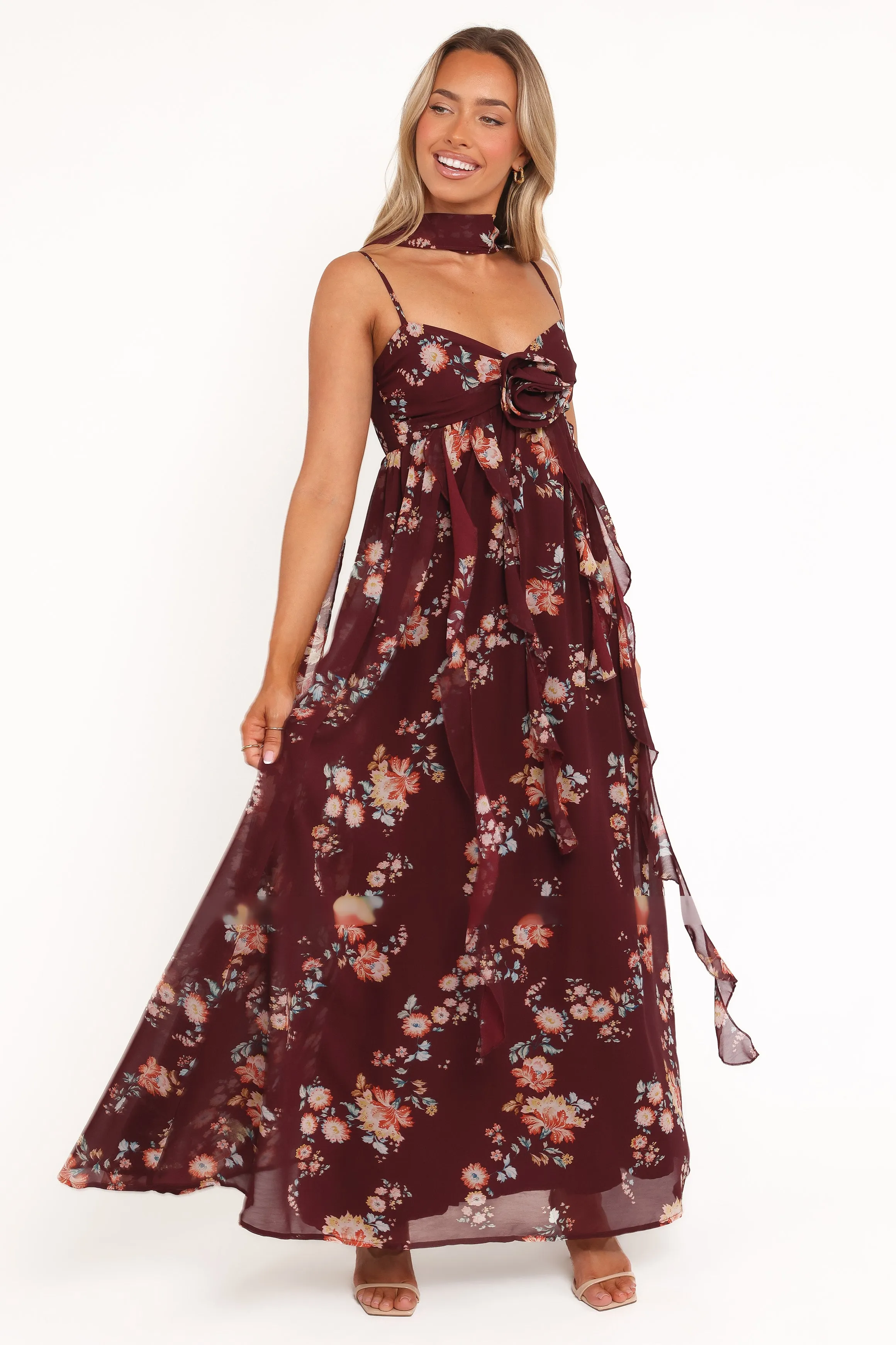 Tully Maxi Dress - Berry Floral Work-to-Play Wear