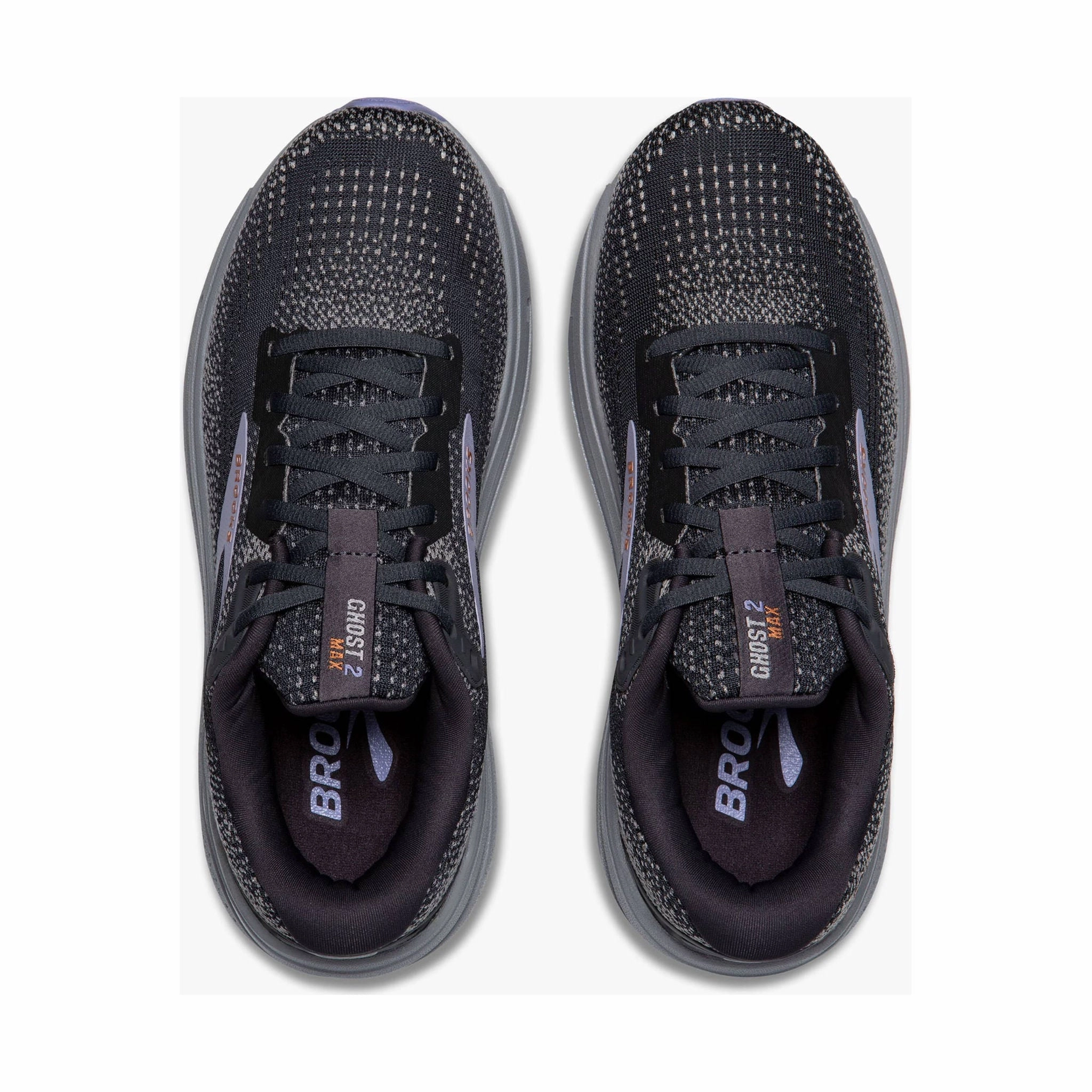 Brooks Women's Ghost Max 2 Road Running Shoes - Ebony/Sweet Lavender/Alloy Lightweight Comfort Heel To Toe Drop