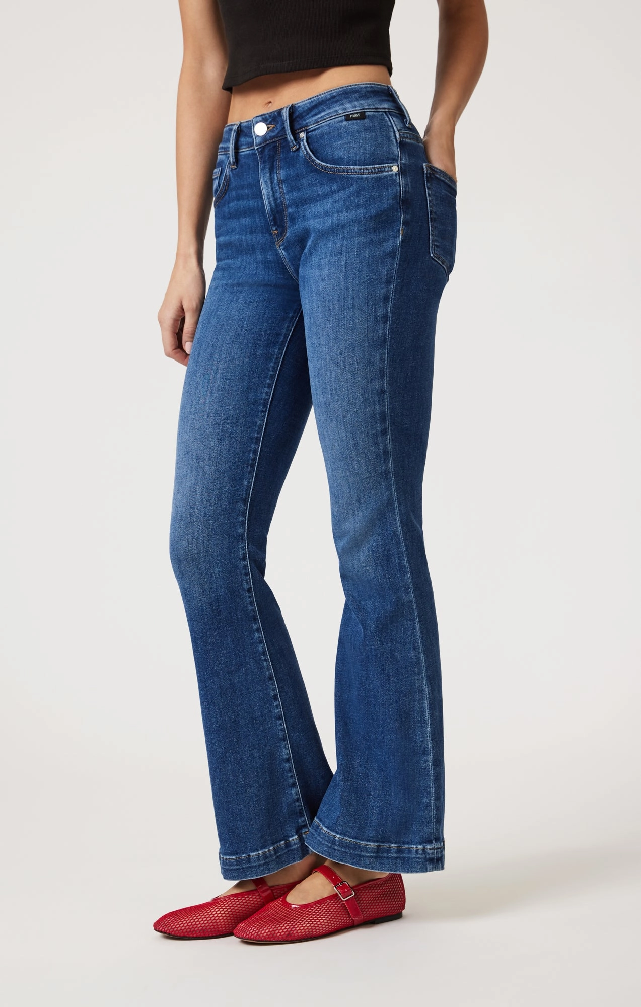 Classic Wear Party Look Travel Outfit Evening Stroll Minimalist SYDNEY FLARE IN DARK BRUSHED FEATHER BLUE