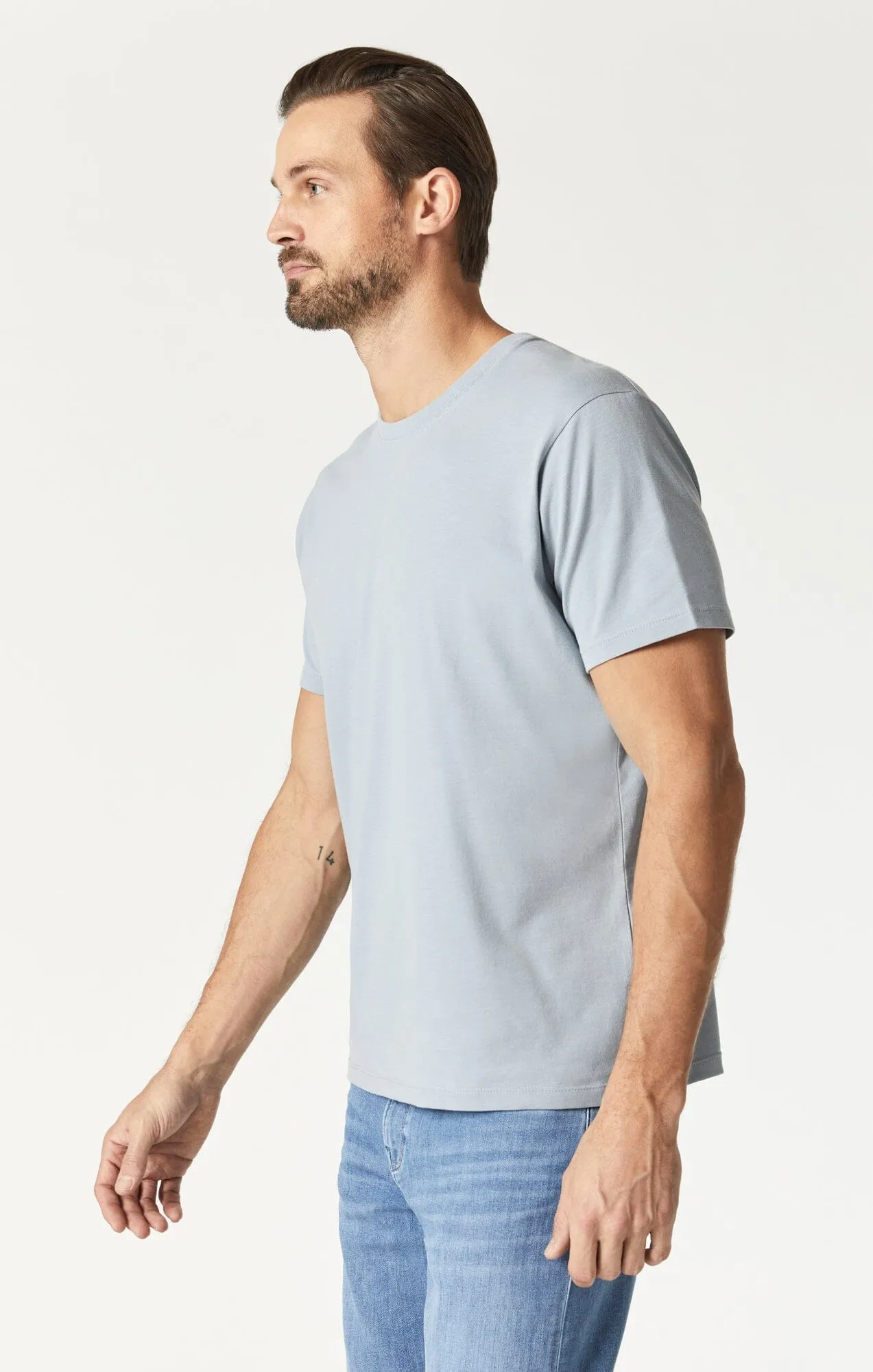Layer-Friendly Party fun T-SHIRT IN ALUMINUM NATURAL DYE