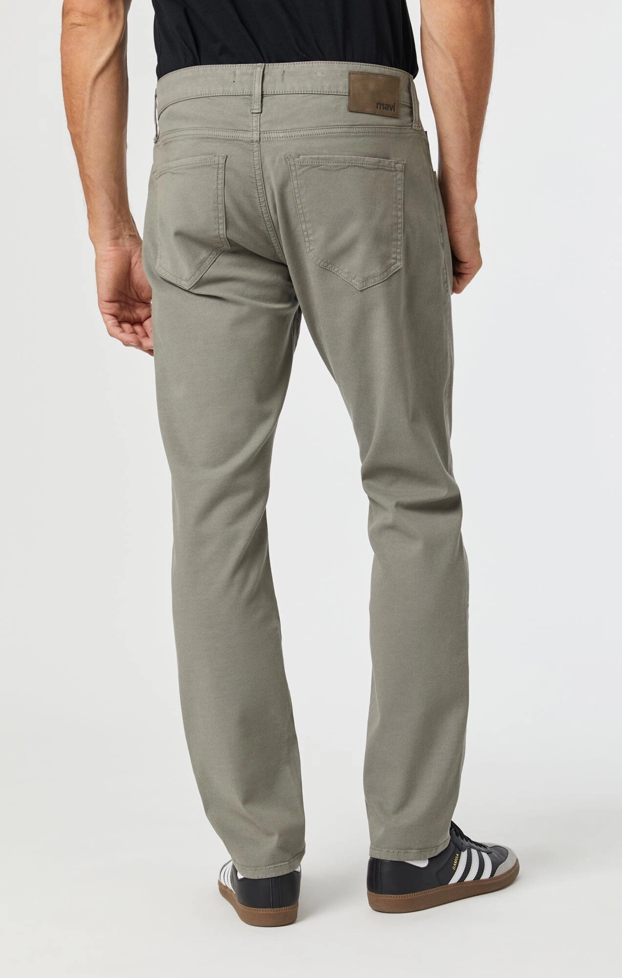 slim fit Ultra Soft Inner Layer MARCUS SLIM STRAIGHT LEG IN PEWTER LUXE TWILL