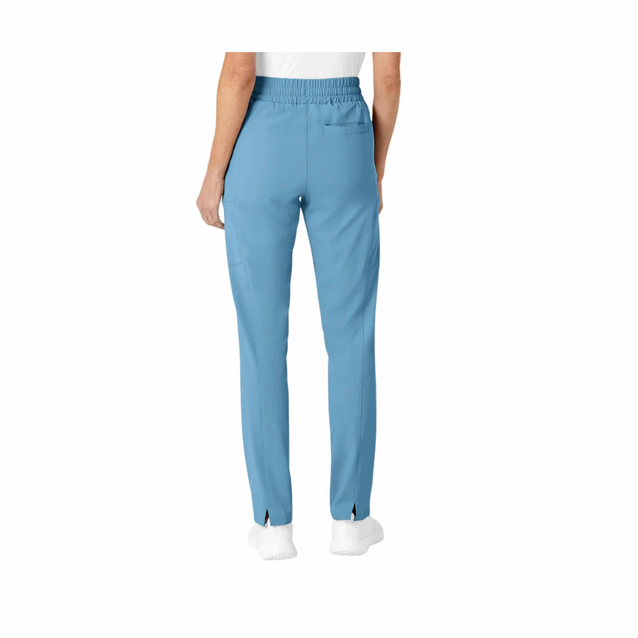 Wink Women's High Waist Slim Leg Scrub Pant - Bay Blue Comfy Look FadeResistant