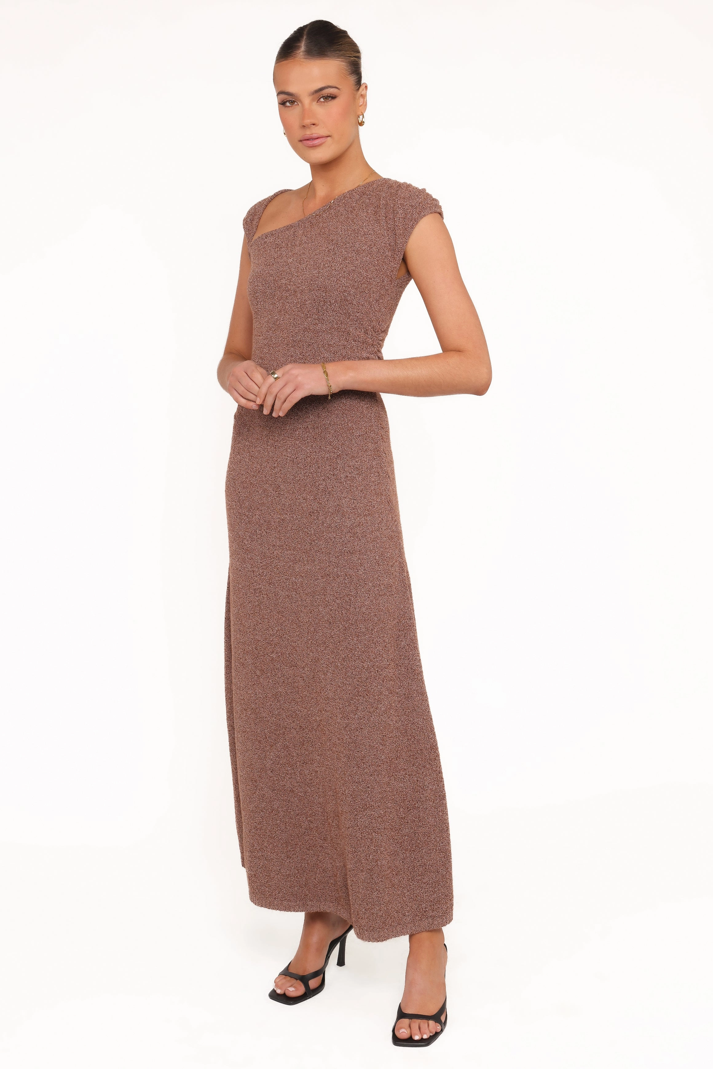 Soft Feel Anytime Wear Talisa Midi Dress - Brown Marle