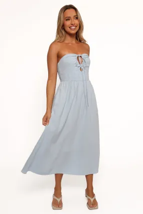 Tanner Midi Dress - Light Blue Elegant Charm