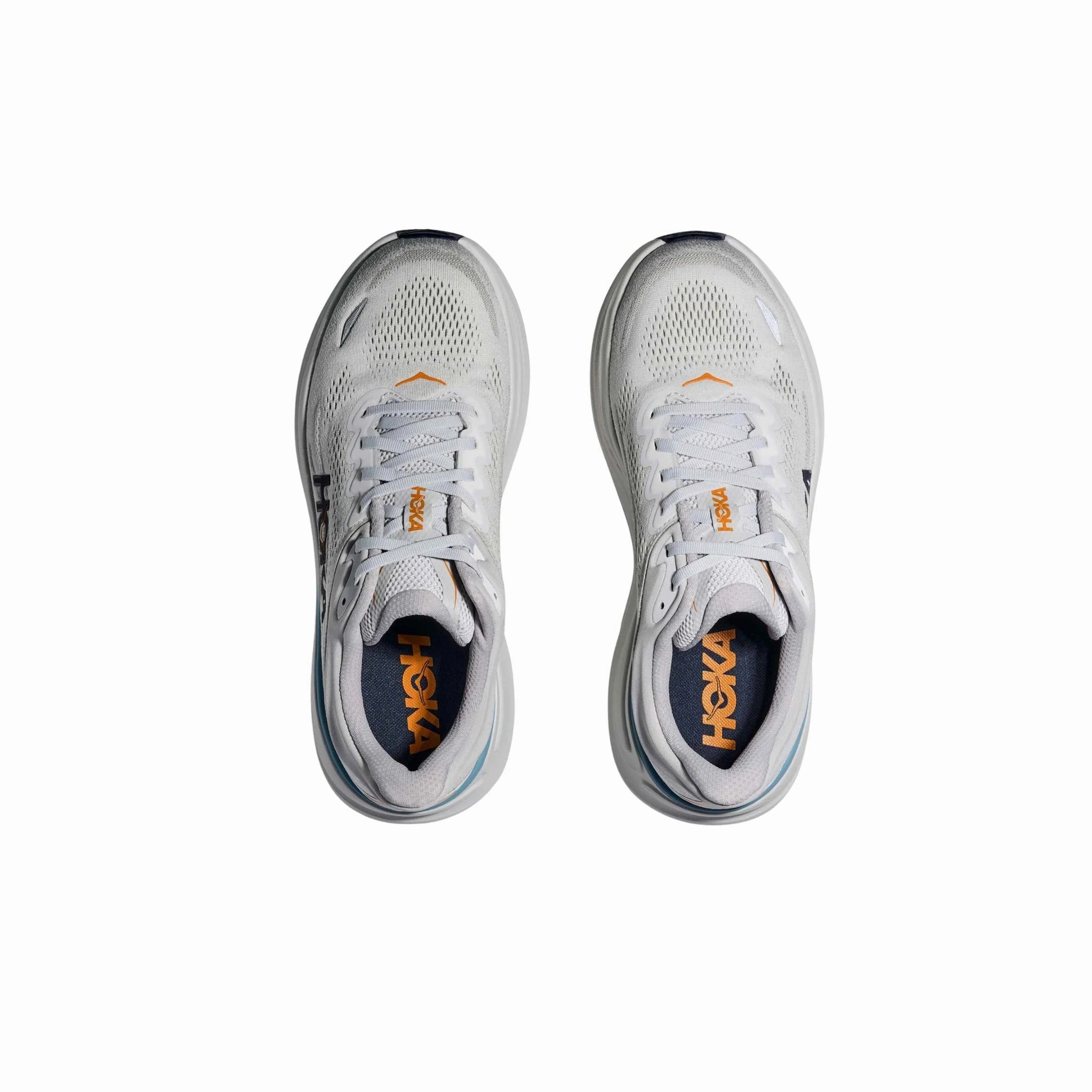 HOKA Men's Bondi 9 Running Shoes - Stardust/Cosmic Grey Anatomical Contour Shape Versatile Footwear