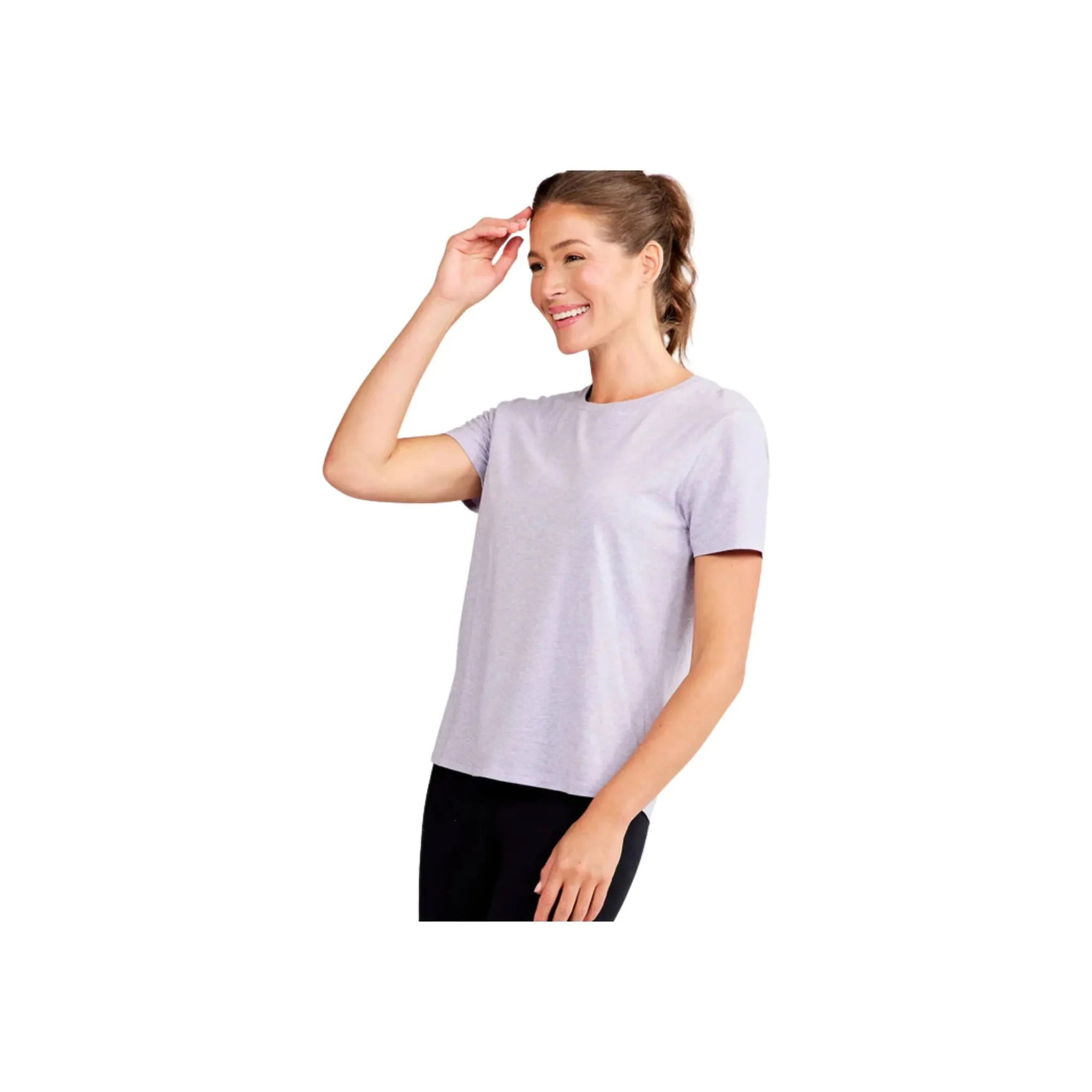 Thermal Regulating Design Tasc Women's All Day Short Sleeve T Shirt - Lavender Heather