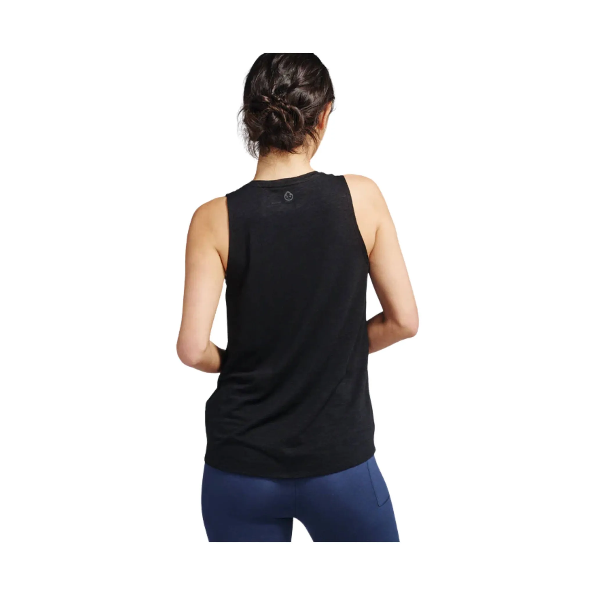 Light Reflective Printing Button Down Collar Tasc Women's Nola Tank 2.0 - Black