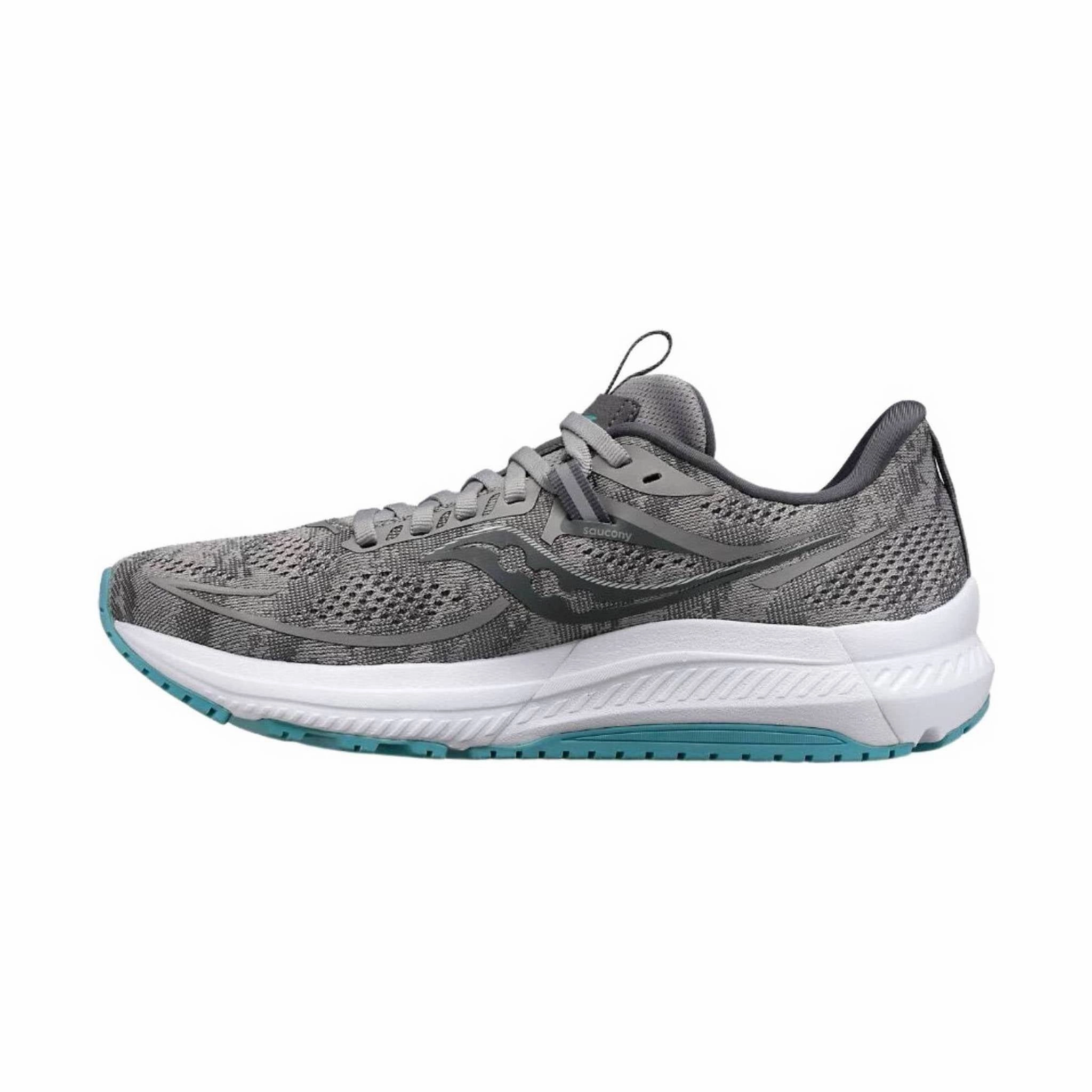 Saucony Women's Omni 21 Running Shoe - Alloy/Rainfall Adjustable Straps Youth Style