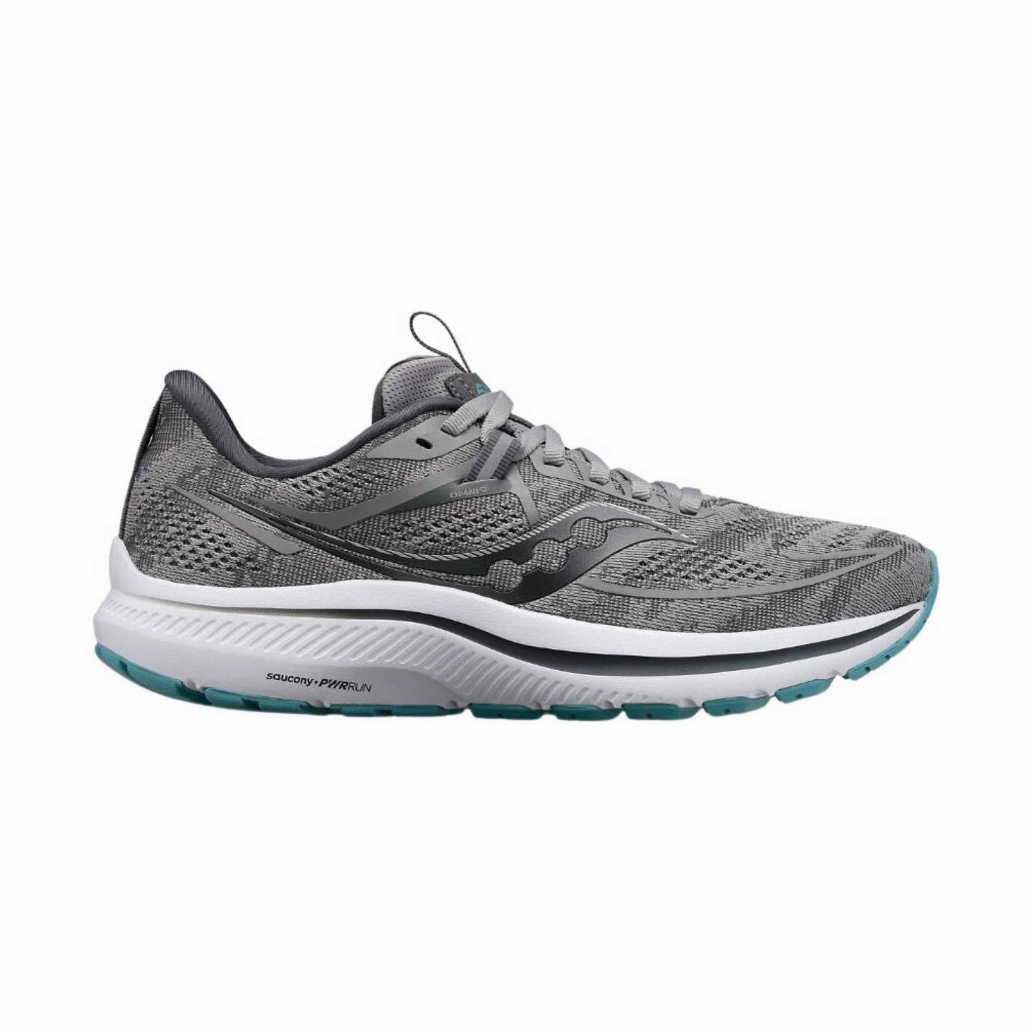 Torsional Stability Frame Shape Memory Saucony Women's Omni 21 Running Shoe - Alloy/Rainfall