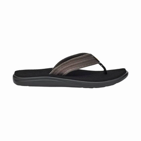 Teva Men's Voya Canvas Flip Flop - Drizzle Fashionable And Functional Wide Toe Box Design
