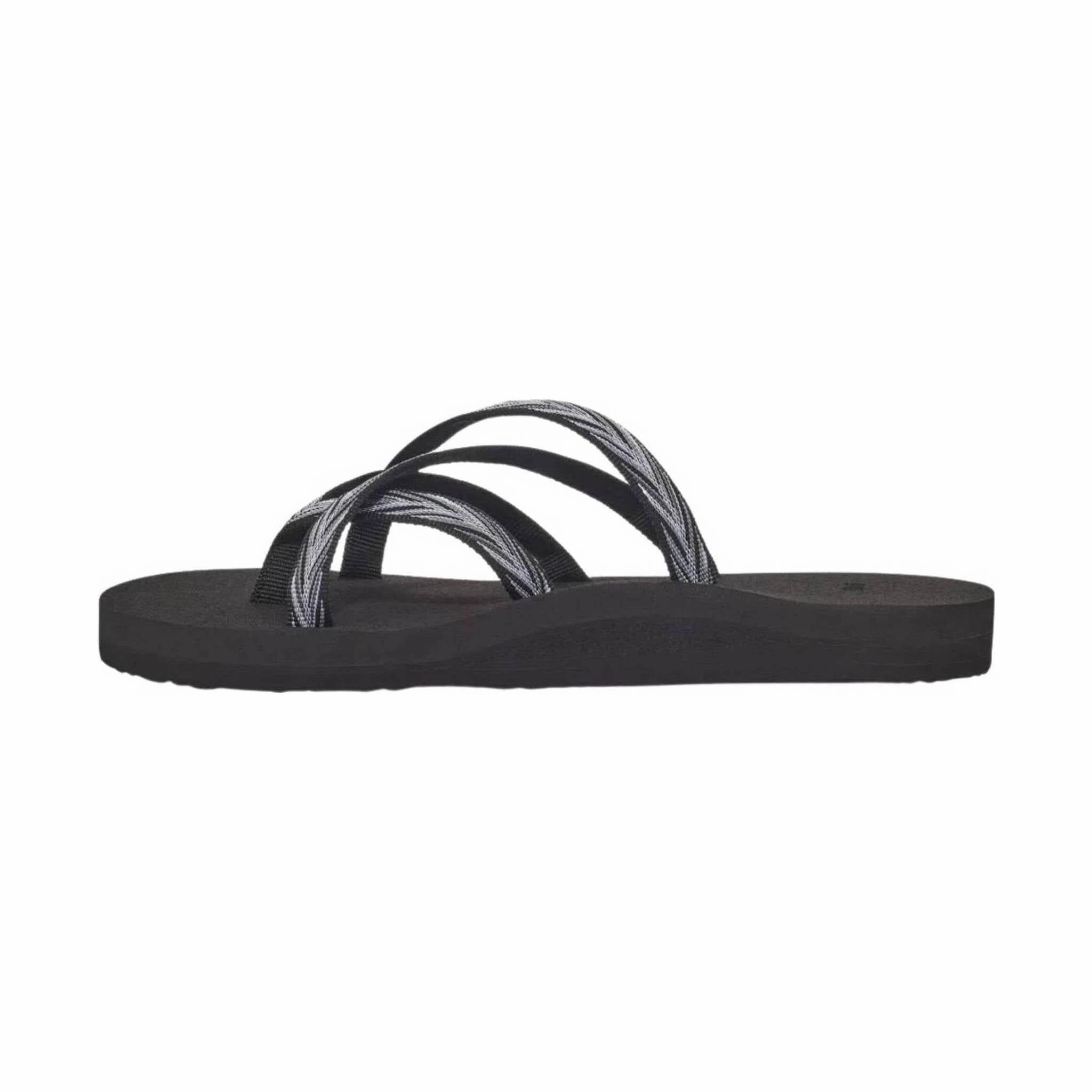 Practical Footwear Foot Hug Teva Women's Olowahu Sandal - Mix Black On Black