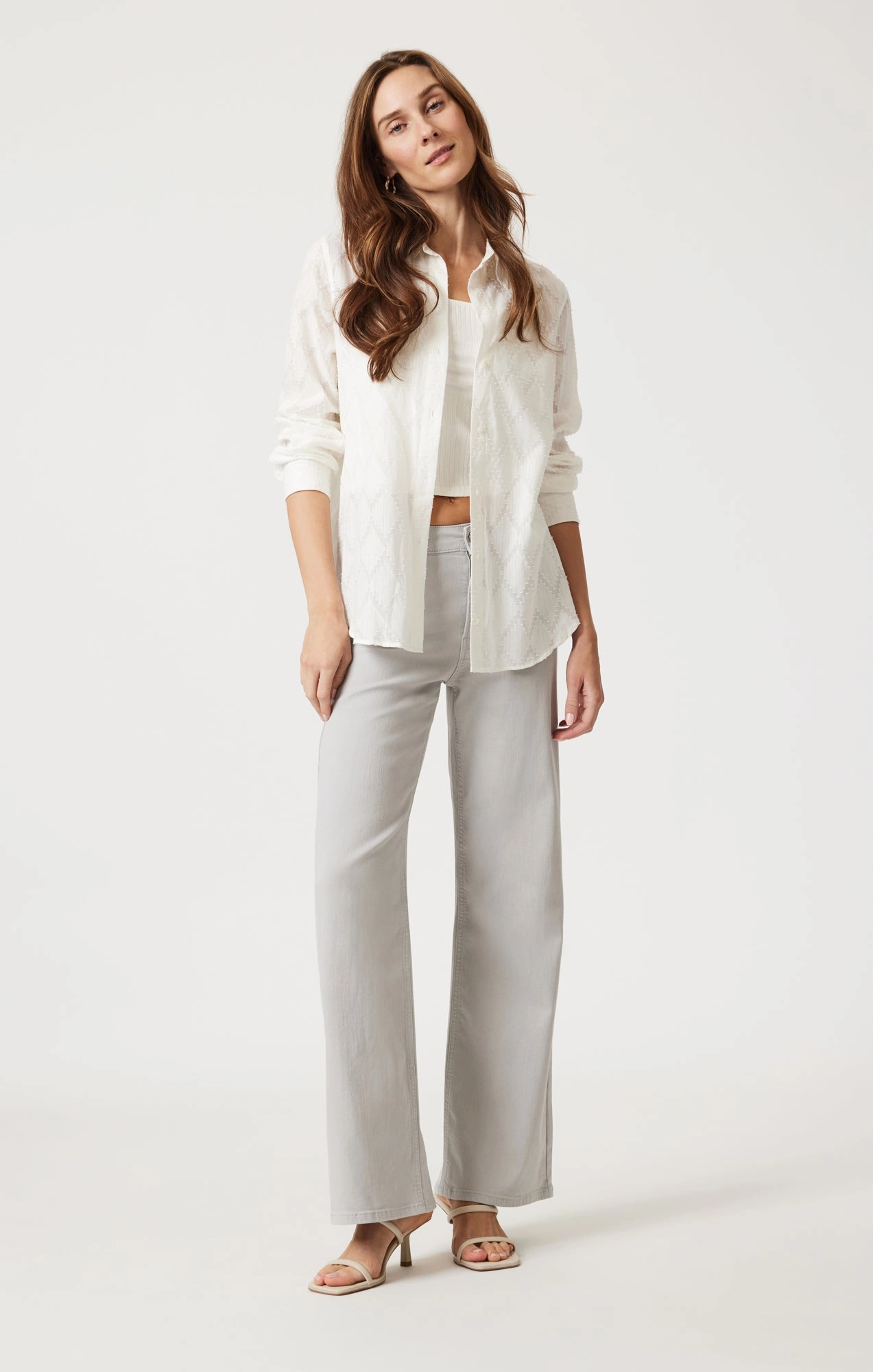 Durable Rivet Hardware Party Look Weekend Warrior ALENA WIDE LEG IN MIRAGE GRAY FLEX BLUE