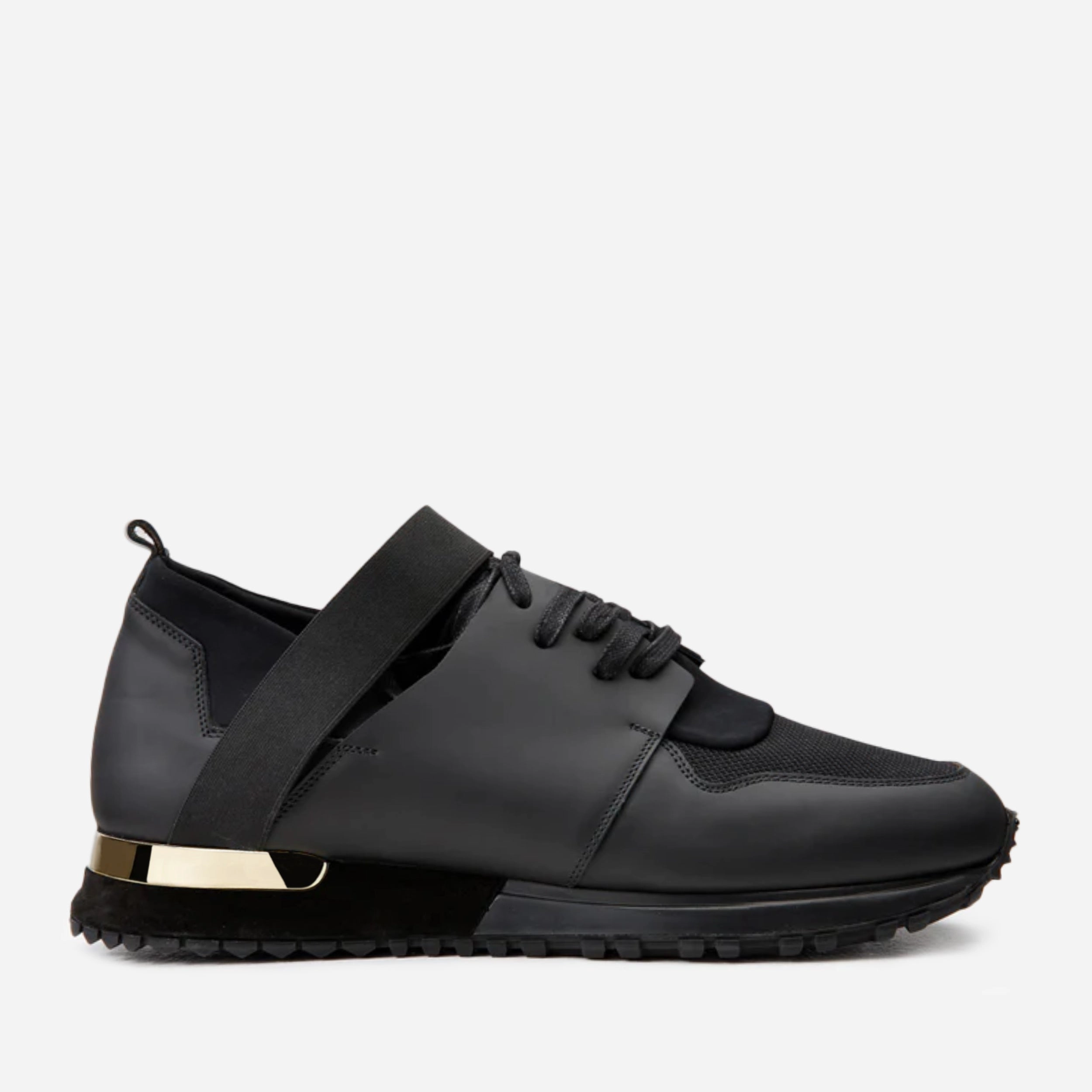 Ankle Strap Refined fit The Reno Black Leather Men Sneaker Final Sale!