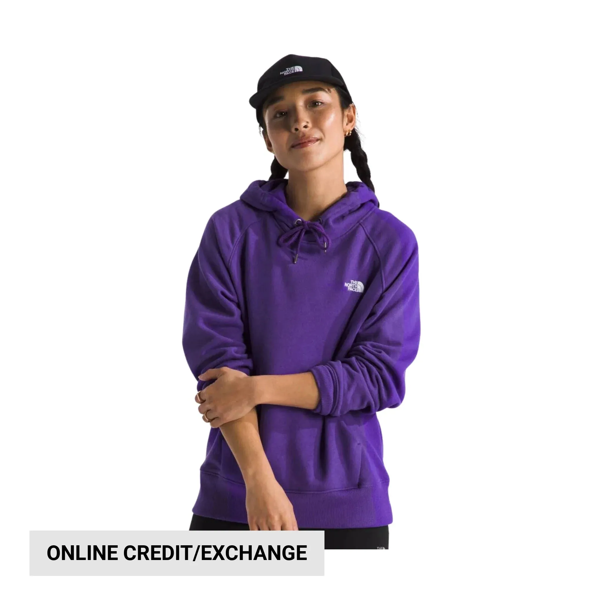 The North Face Women's Evolution Hoodie - Peak Purple Polyester Material product packaging