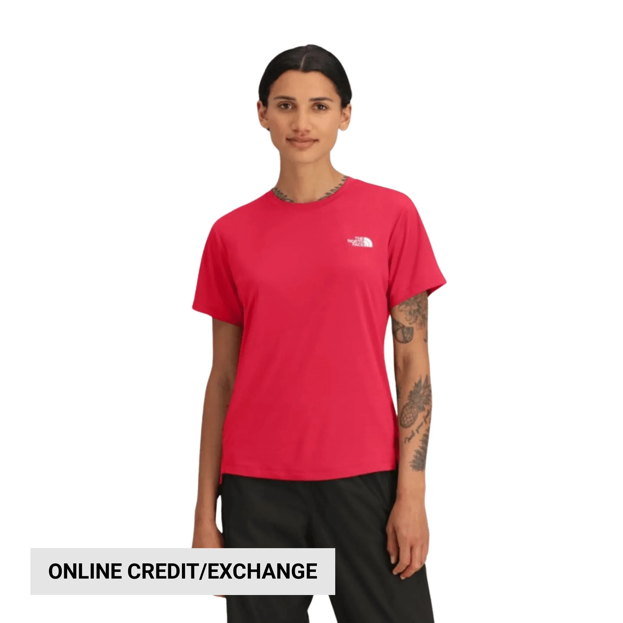 NonChafeCollarTech The North Face Women's Flex FlashDry Tee - Hibiscus