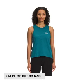 The North Face Women's Simple Logo Tank - Blue Coral Heather Smooth Stitching