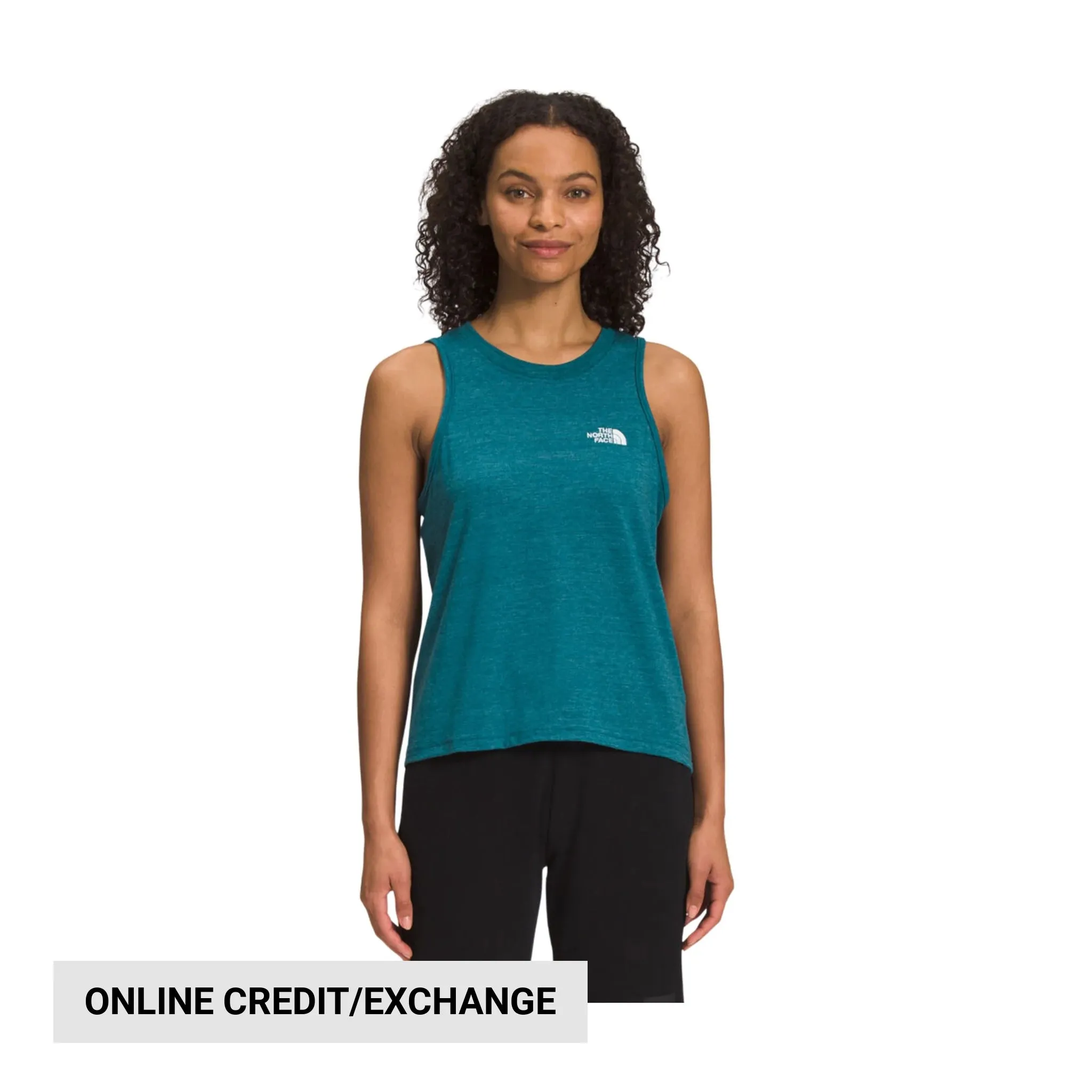 FadeResistant Biodegradable Fiber The North Face Women's Simple Logo Tank - Blue Coral Heather
