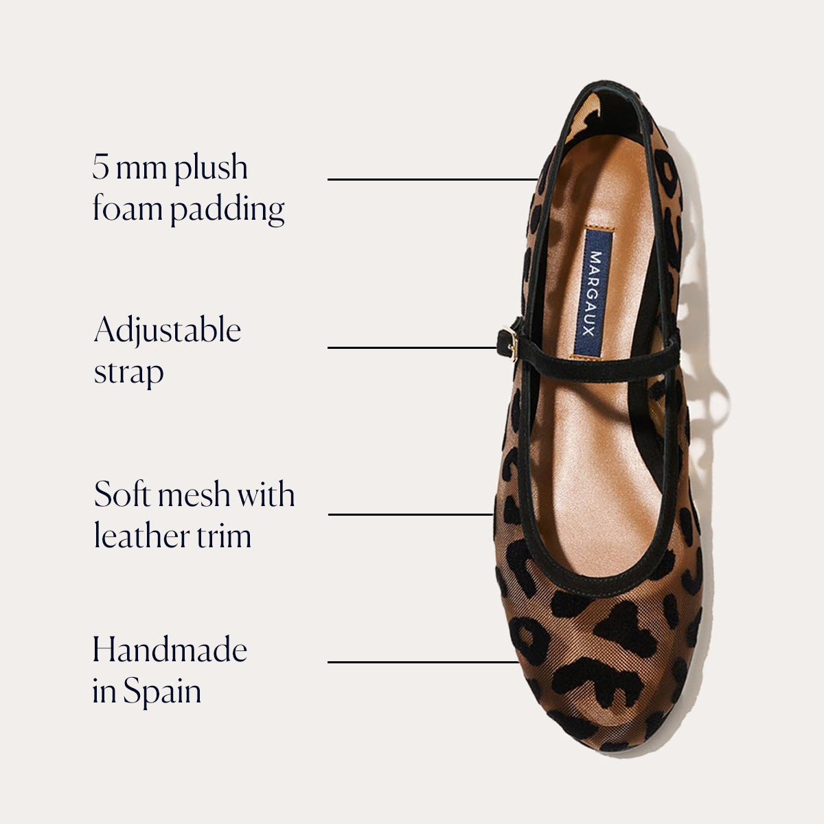 Light Support Shoes Everyday Cushioning The Demi Jane - Leopard Mesh