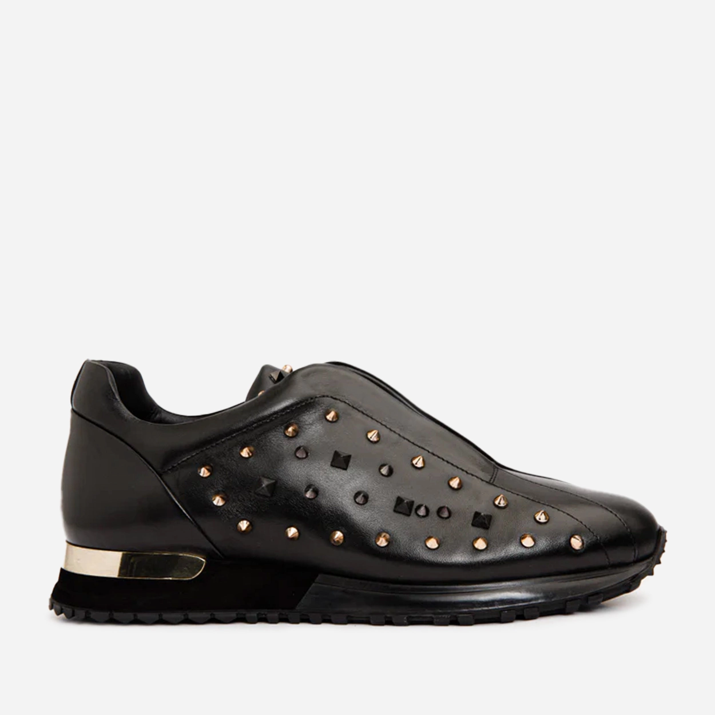 Mid Top Style The Infanta Black Spike Leather Men  Sneaker Limited Edition